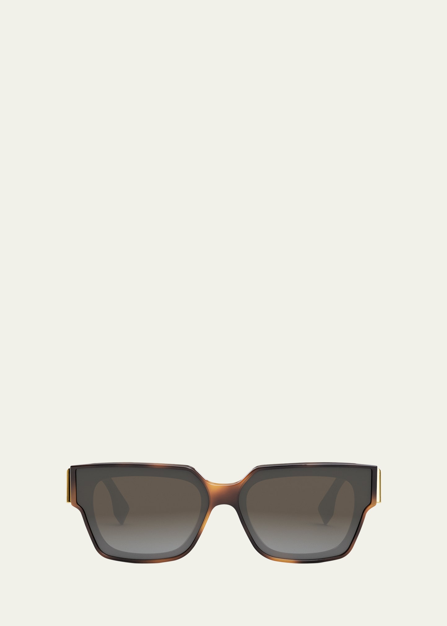 Shop Fendi Oversized F Square Acetate Sunglasses In Ivory