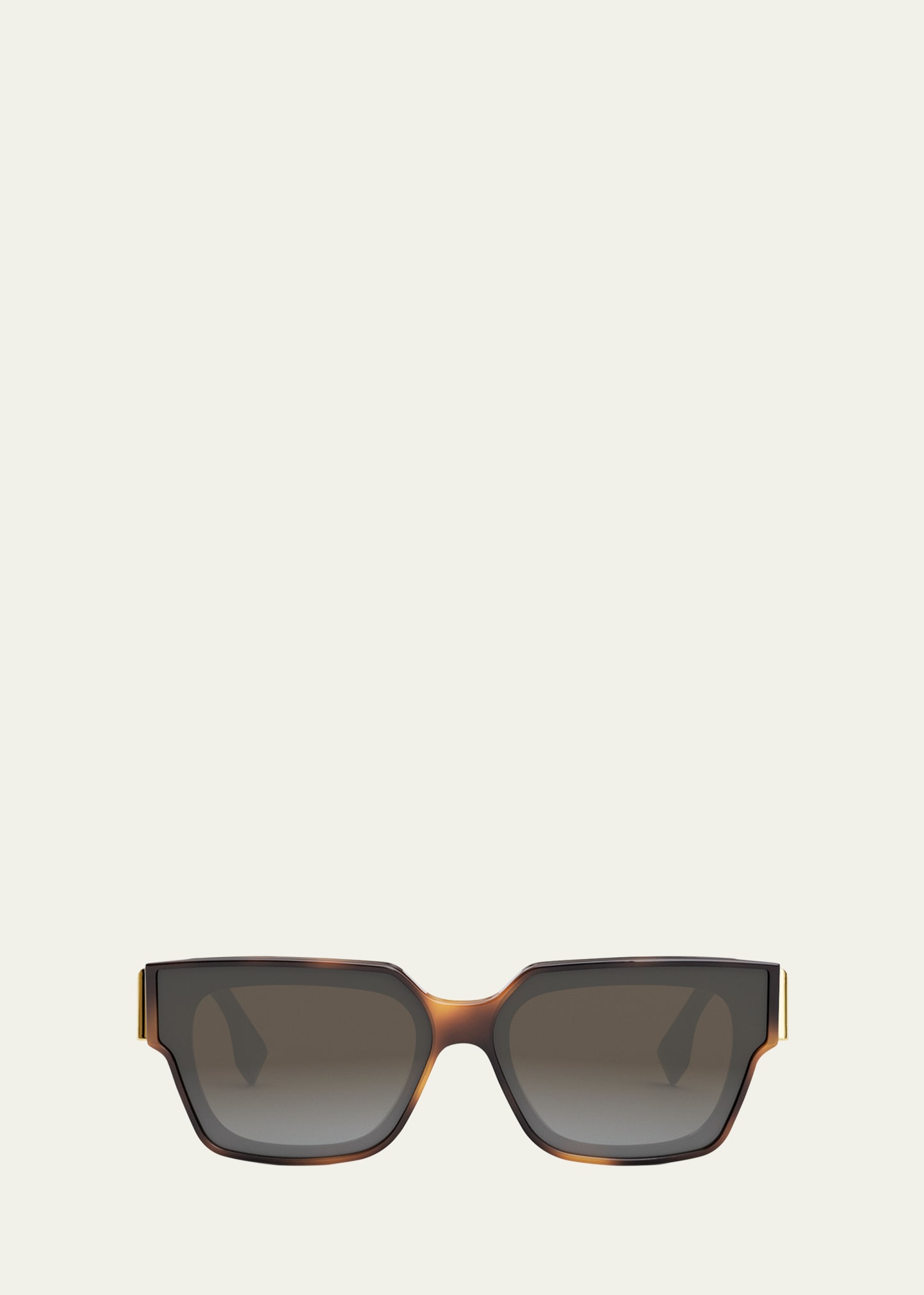 Fendi Oversized F Square Acetate Sunglasses In Ivory