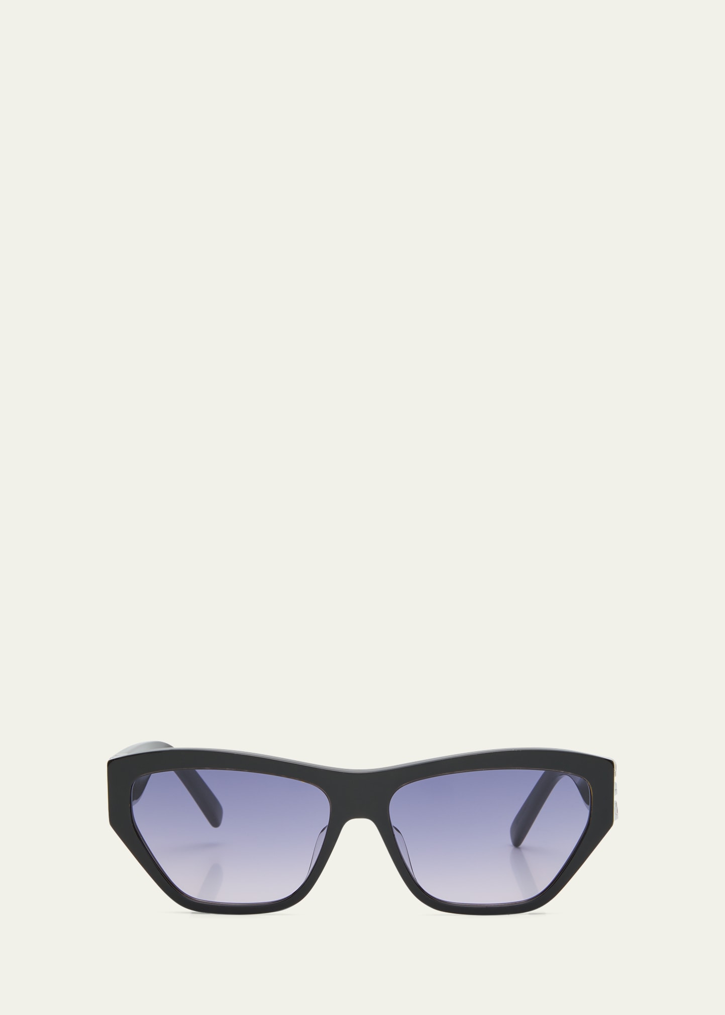 Givenchy 4g Acetate & Metal Cat-eye Sunglasses In Black Violet