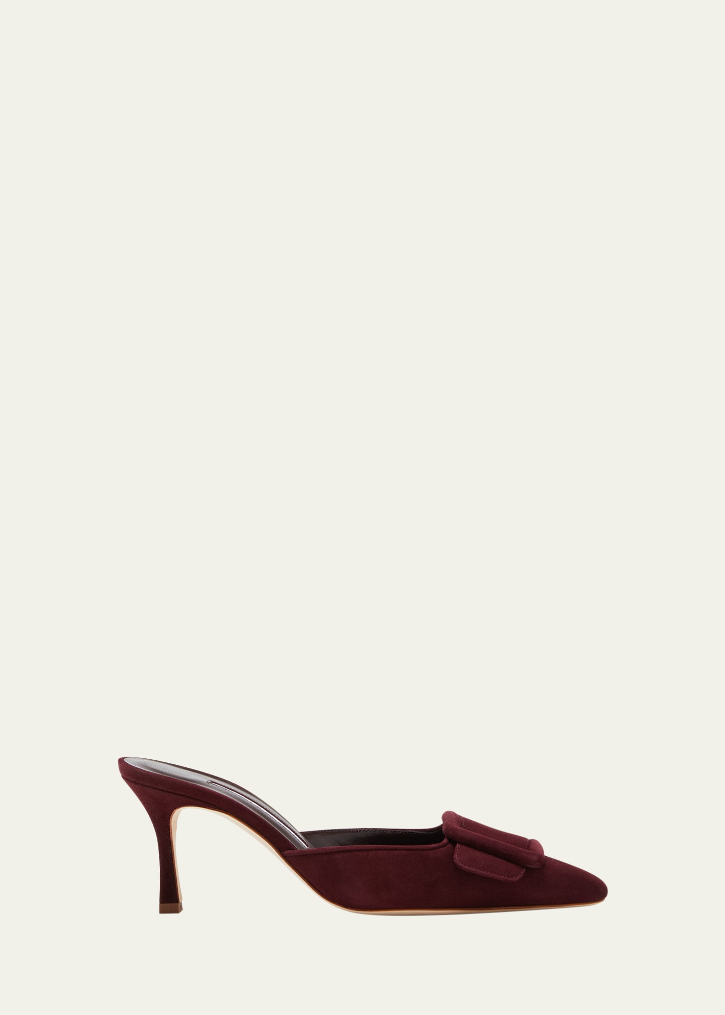 Manolo Blahnik Maysale 70 Suede Mules In Dred6025