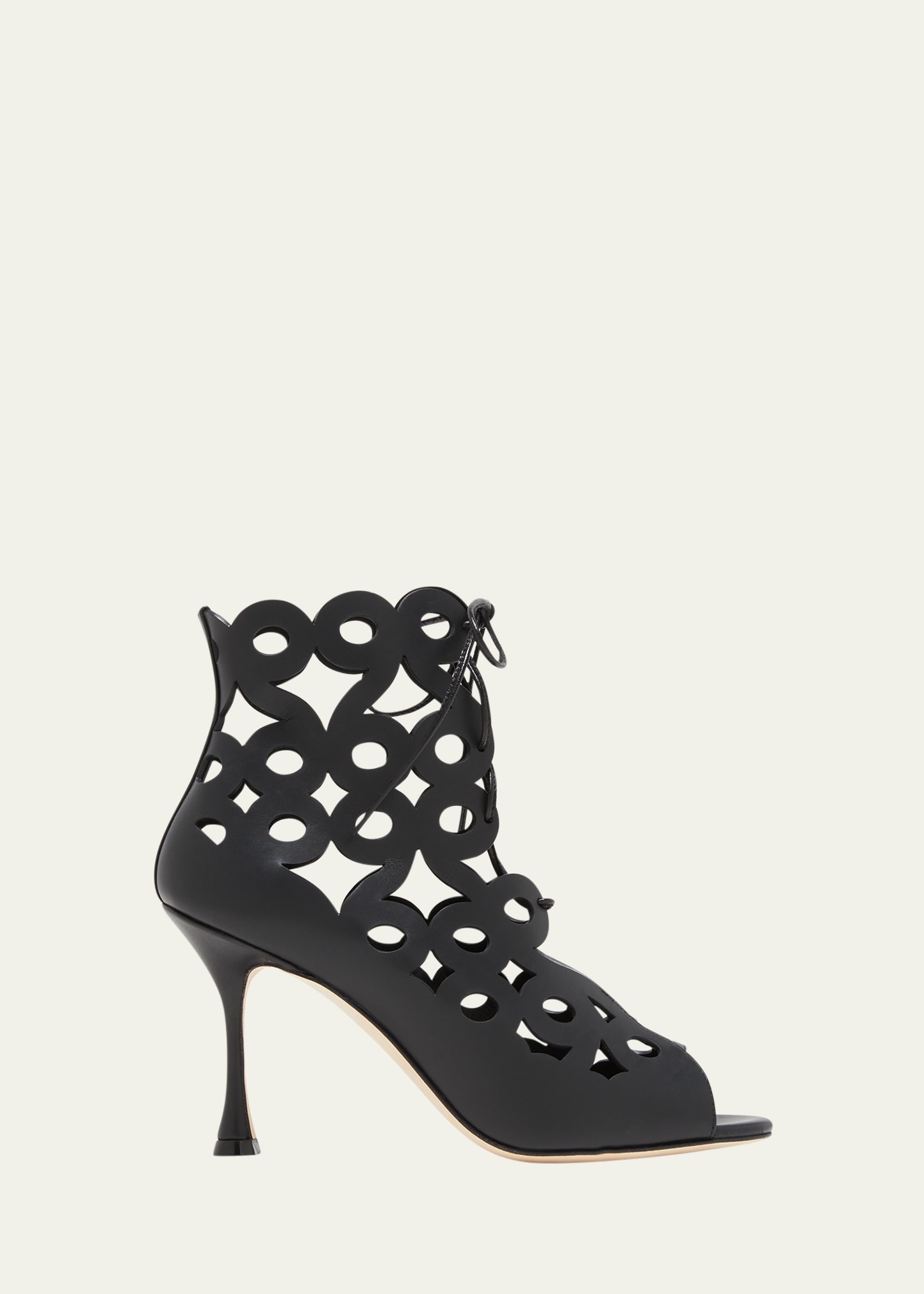 Manolo Blahnik Taralo Heeled Sandals In Blck0015