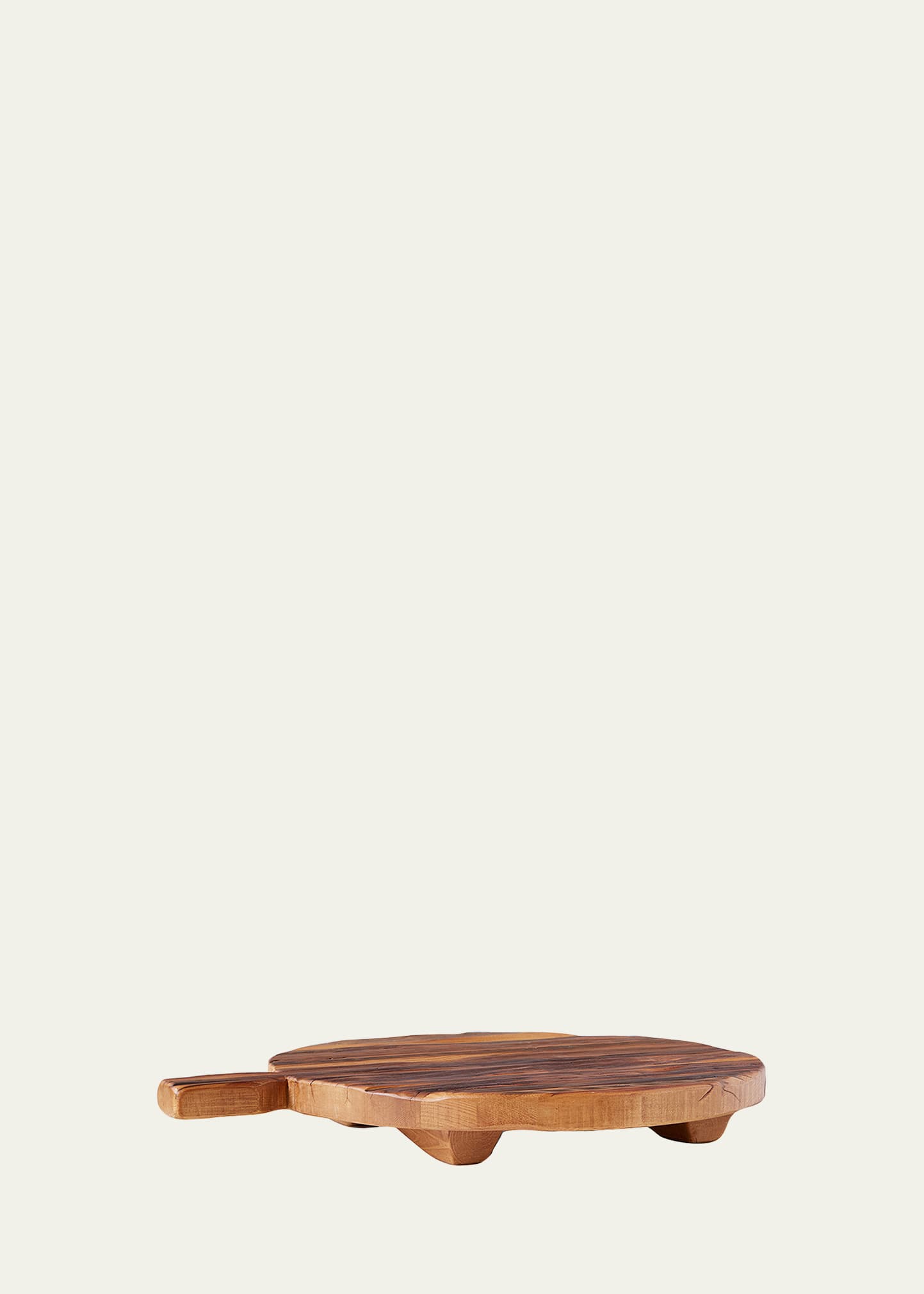 Etúhome Classic Oversized Round Footed Serving Board In Natural