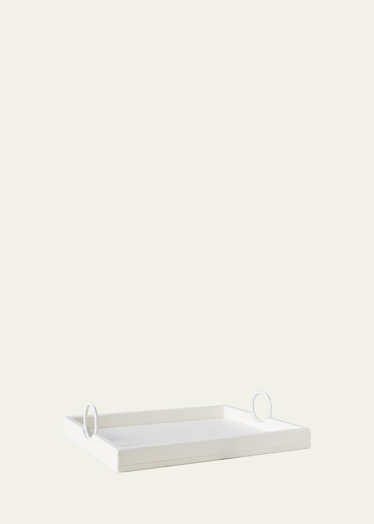 Etúhome Bianca Large Rectangle Tray, 20" In White