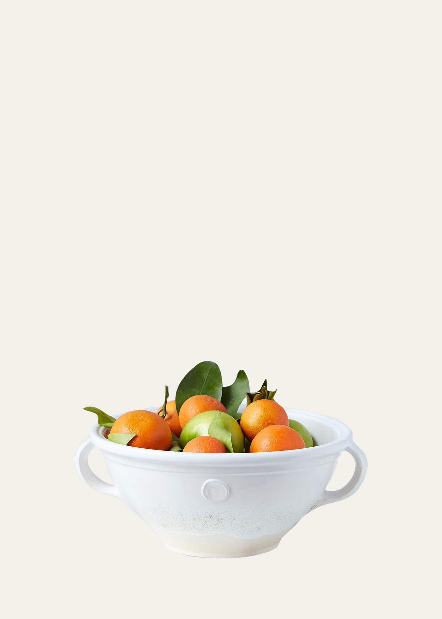 Etúhome Handthrown Small Serving Bowl, 11"dia. In White