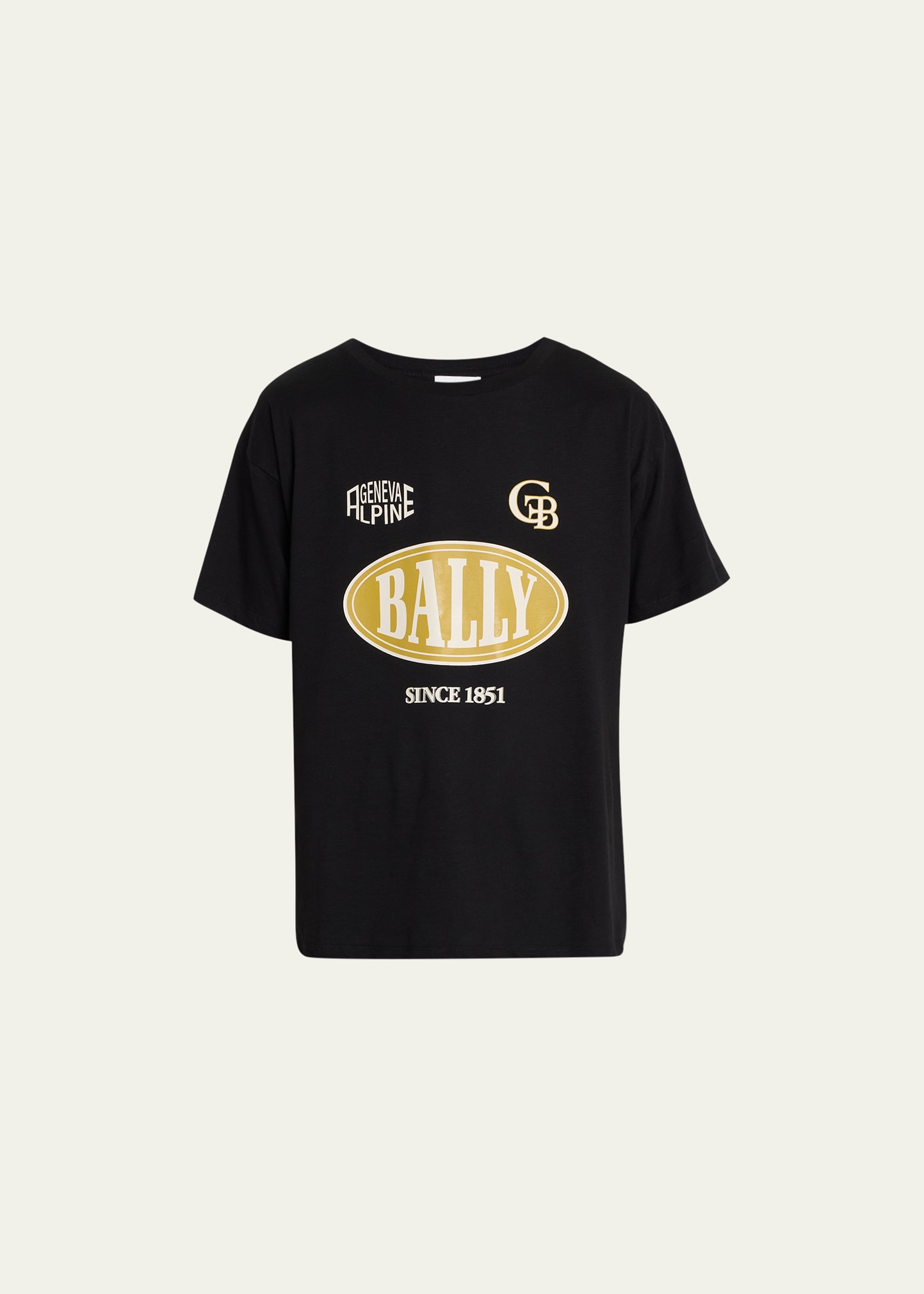 Shop Bally Men's Alpine Logo Jersey T-shirt In Black
