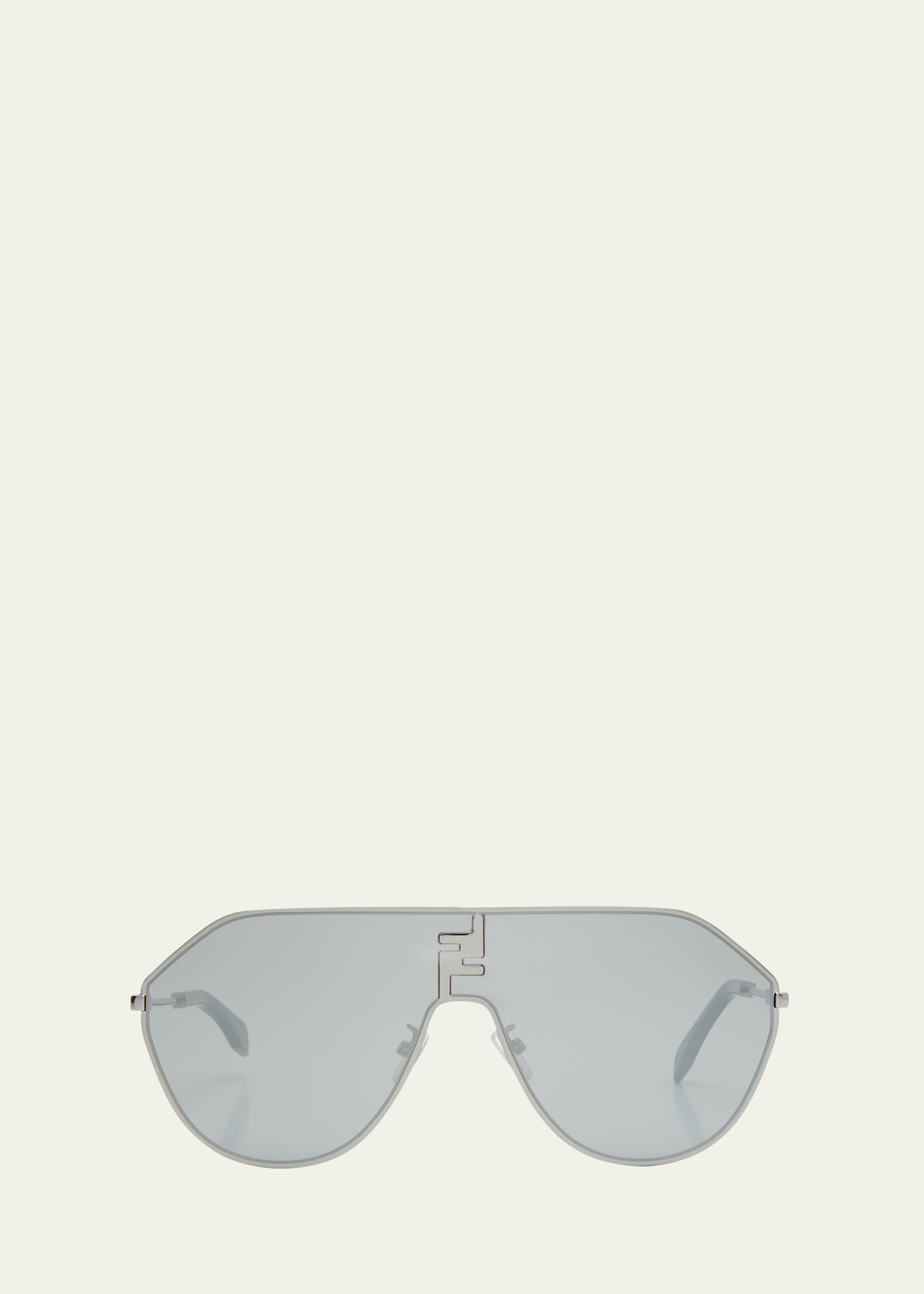 Fendi Ruthenium Shield Mirror Sunglasses for sale online