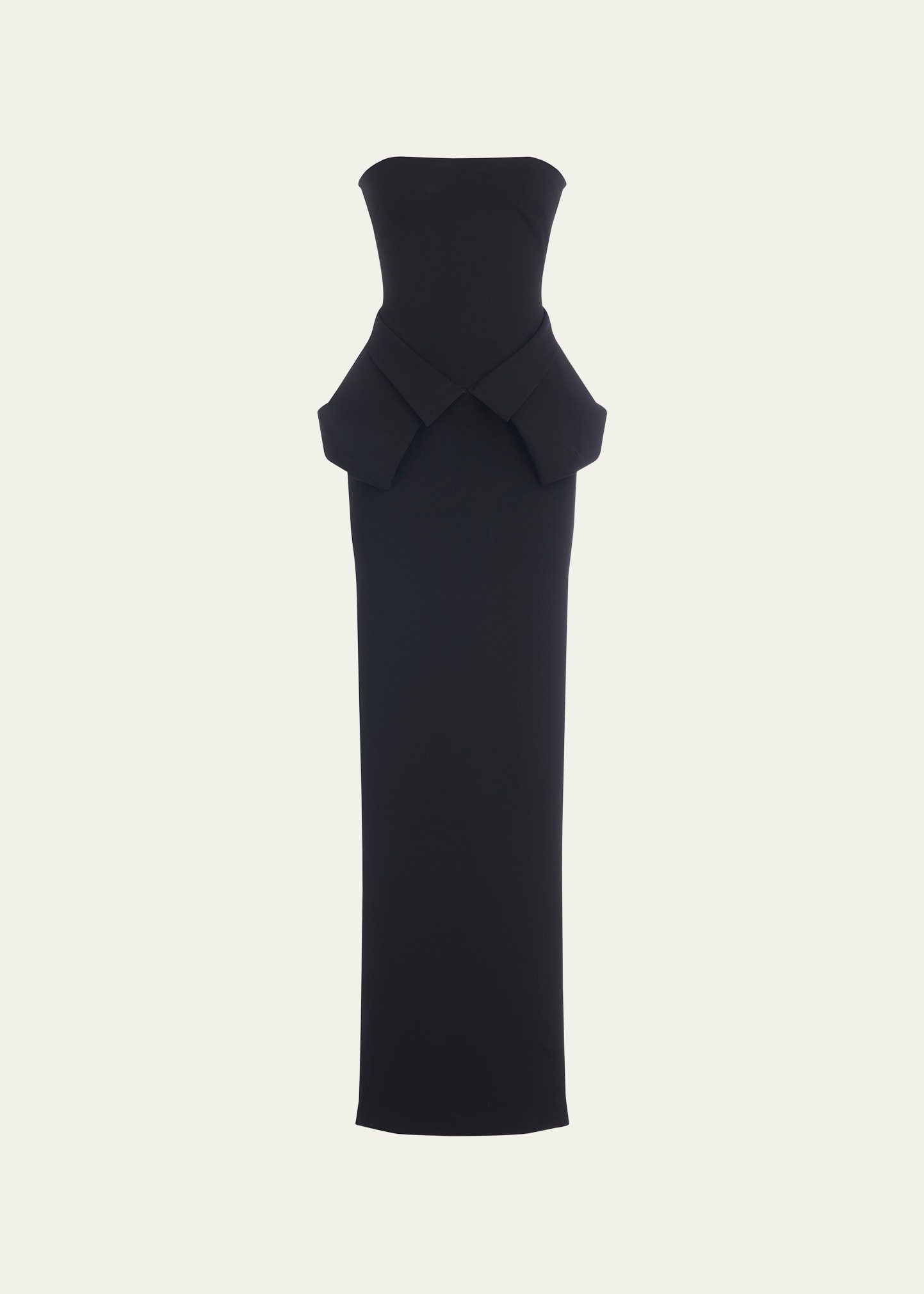 Et Ochs Ada Utility Pocket Peplum Gown In Black