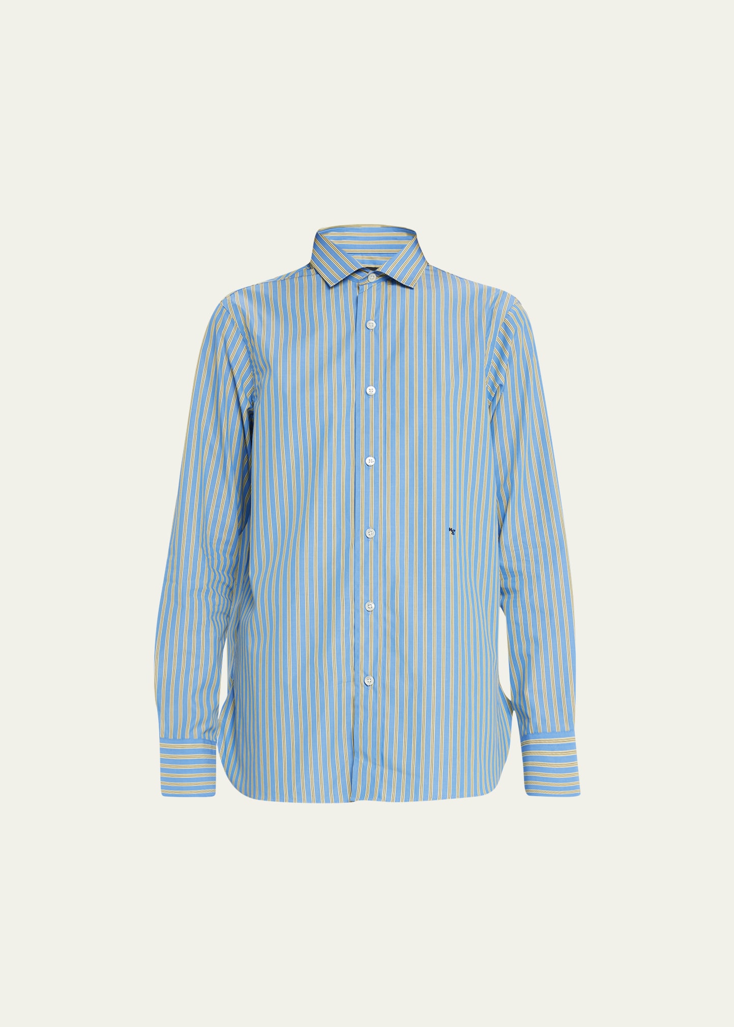 HOMMEGIRLS Classic Striped Button-Up Shirt