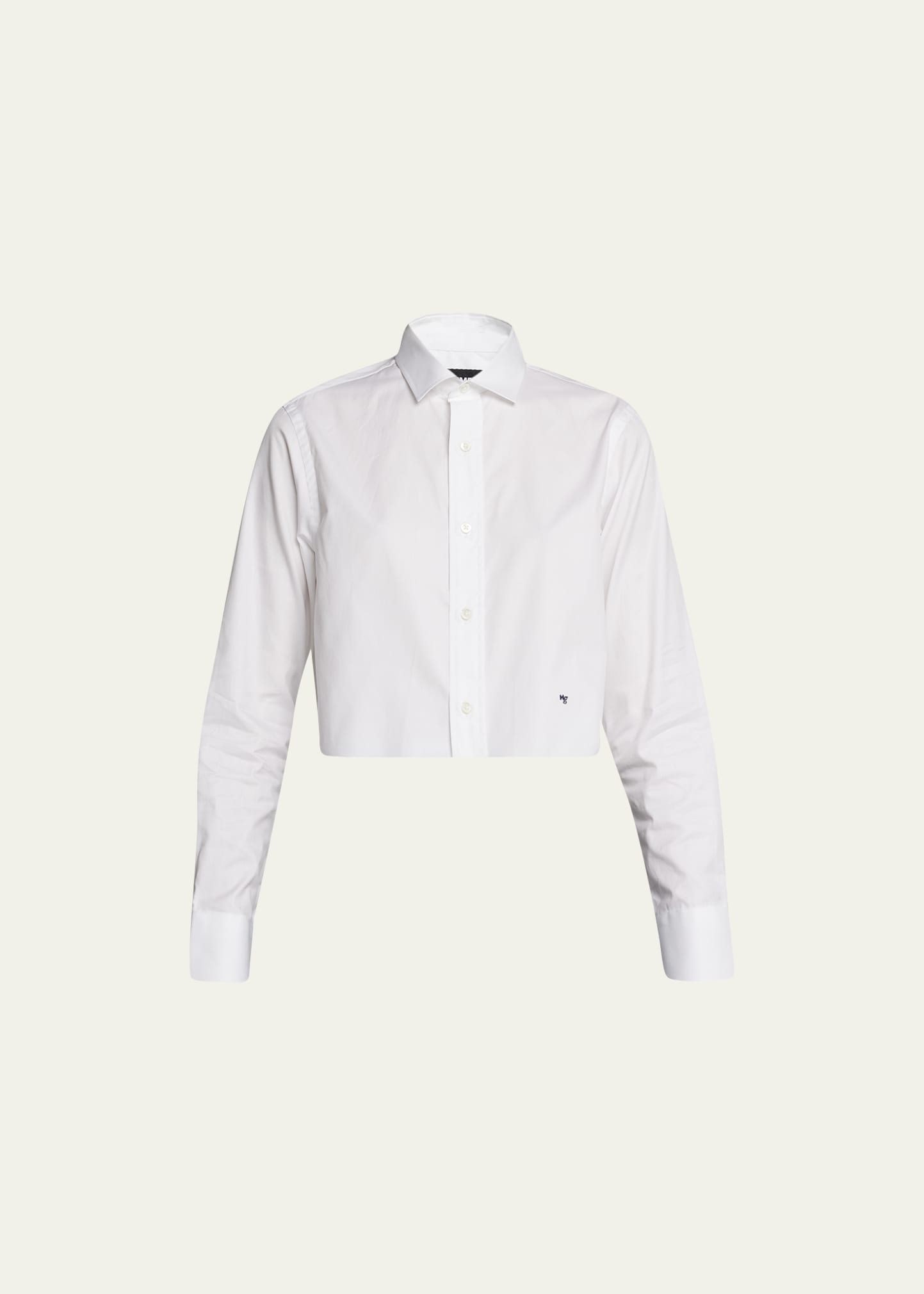 Shop Hommegirls Boxy Cropped Shirt In White