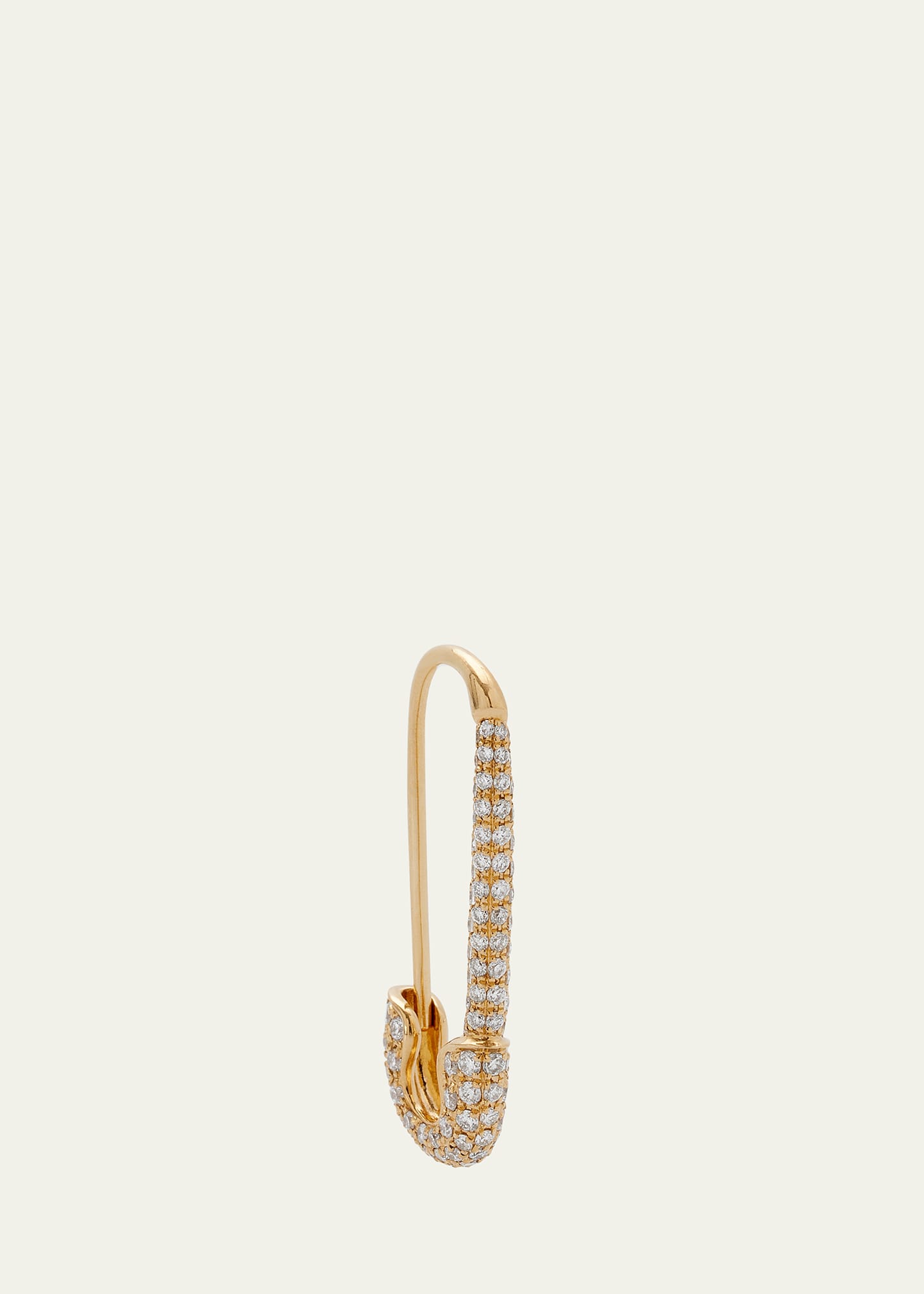 Anita Ko 18K Yellow Gold Diamond Pave Safety Pin Earring, Single