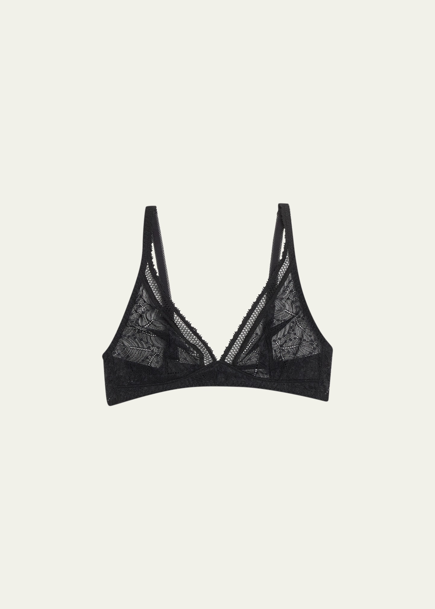 Simone Perele Comete Lace-trim Tulle Bralette In Black