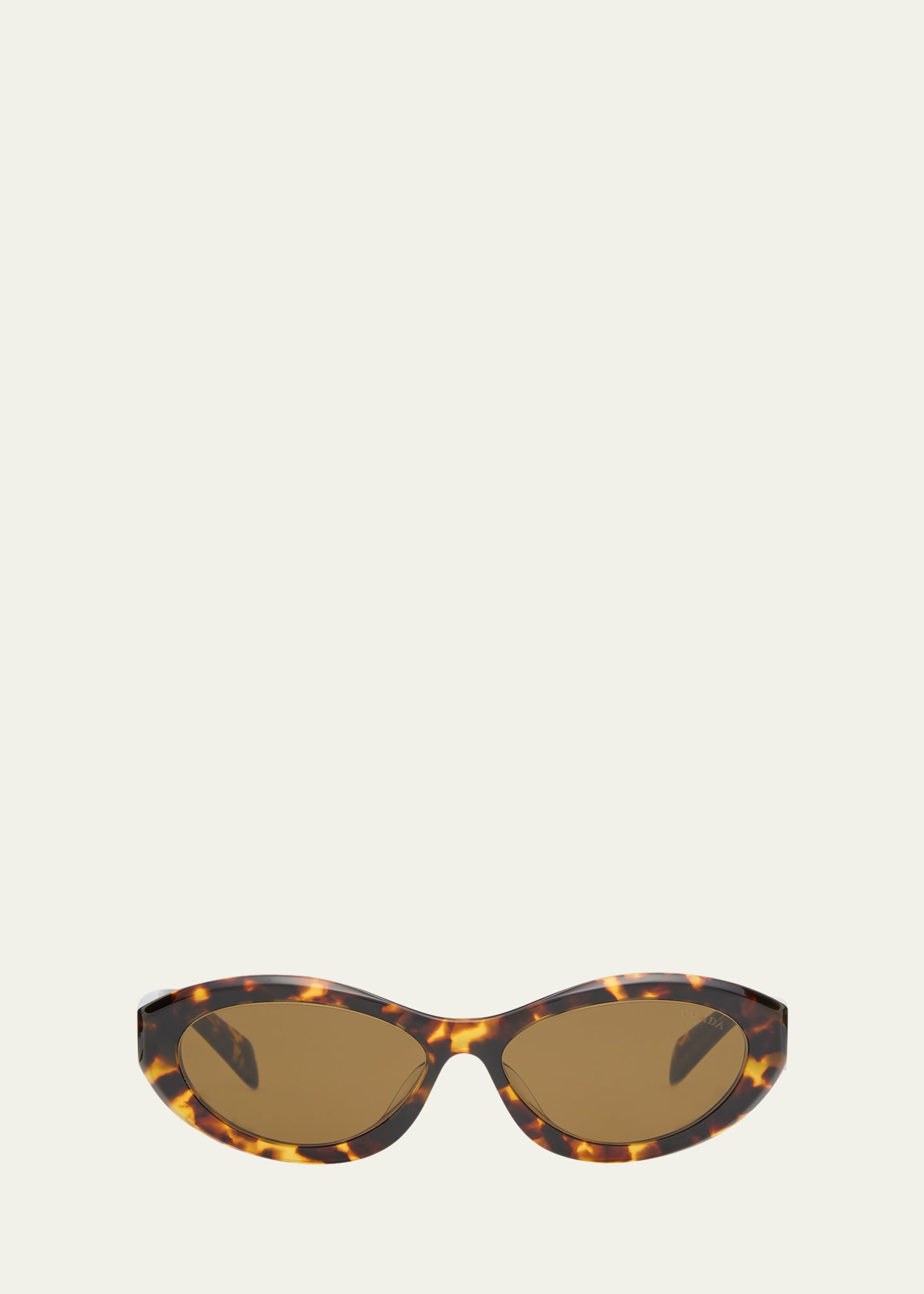 Prada Catwalk Cat-eye Acetate Sunglasses In Dark Brown