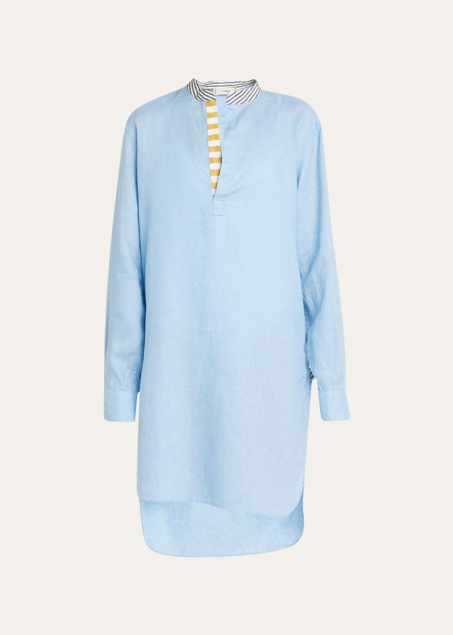 The Salting Classic High-low Tunic Shirtdress In Sky Blue