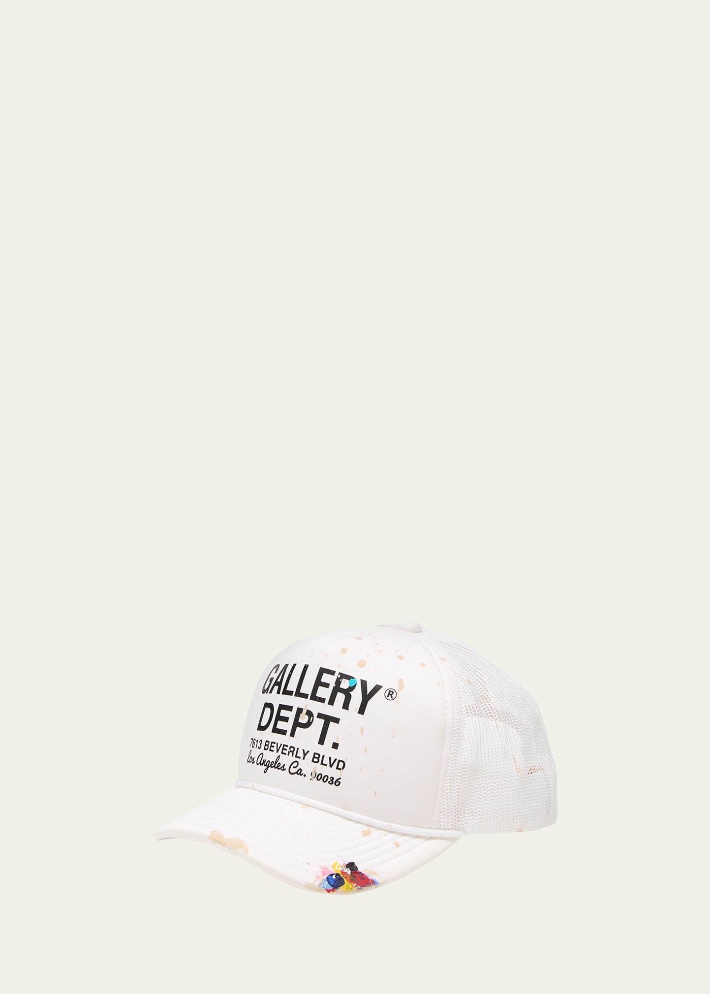 Shop Gallery Department Men's Painted Workshop Trucker Hat In White