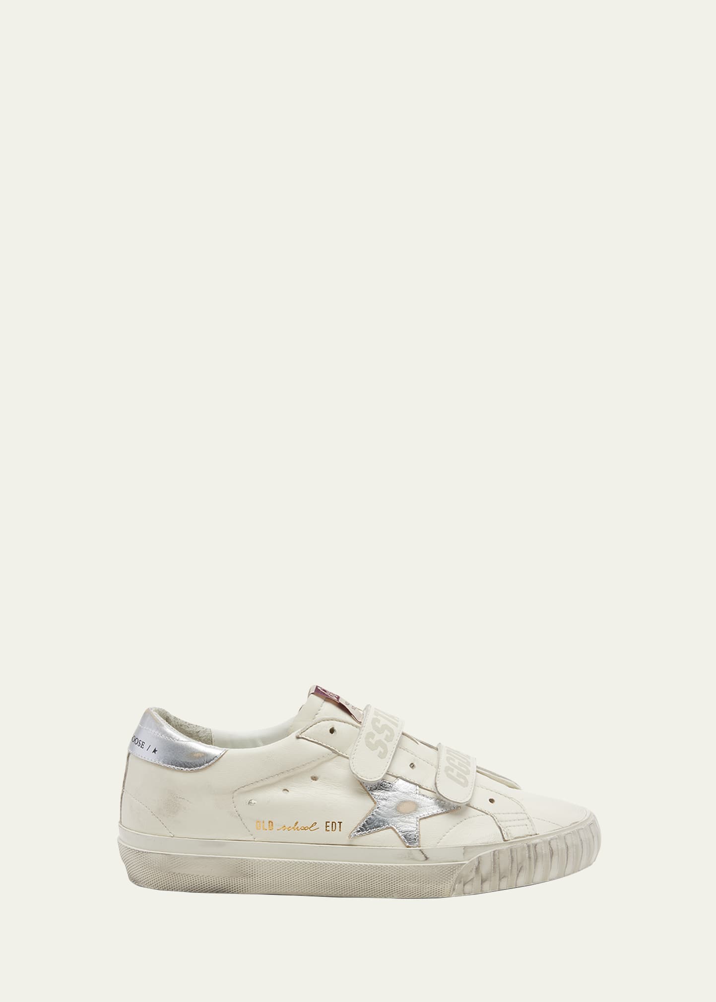 GOLDEN GOOSE OLD SCHOOL NAPPA LEATHER LOW-TOP SNEAKERS 