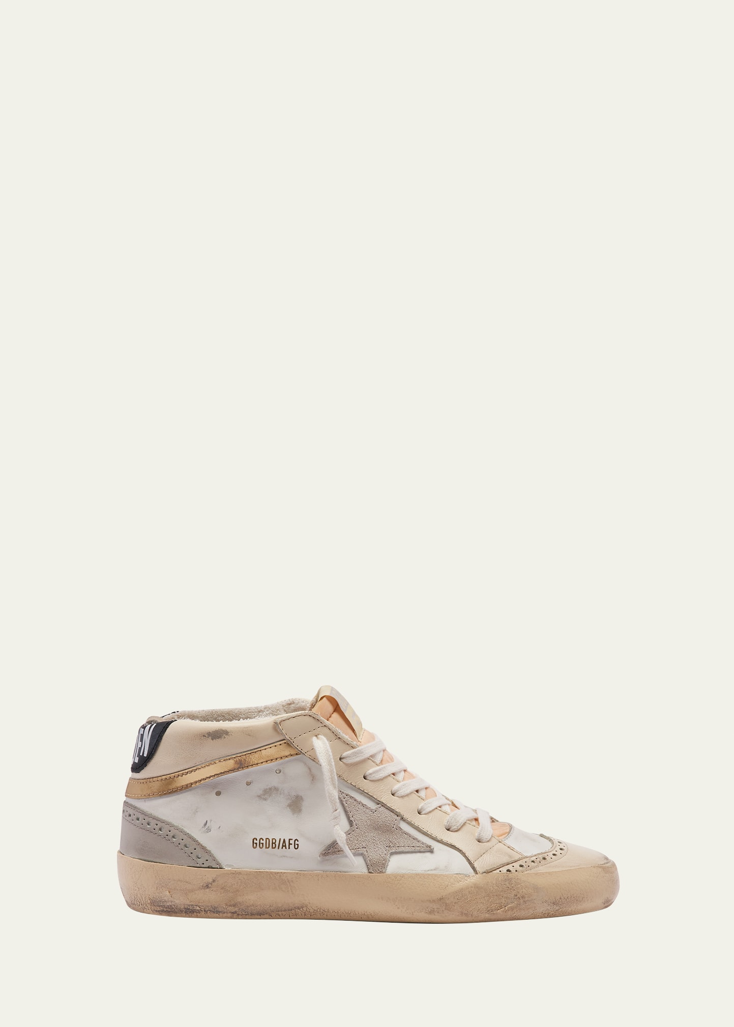 Golden Goose Midstar Sneaker In White Ivory Light