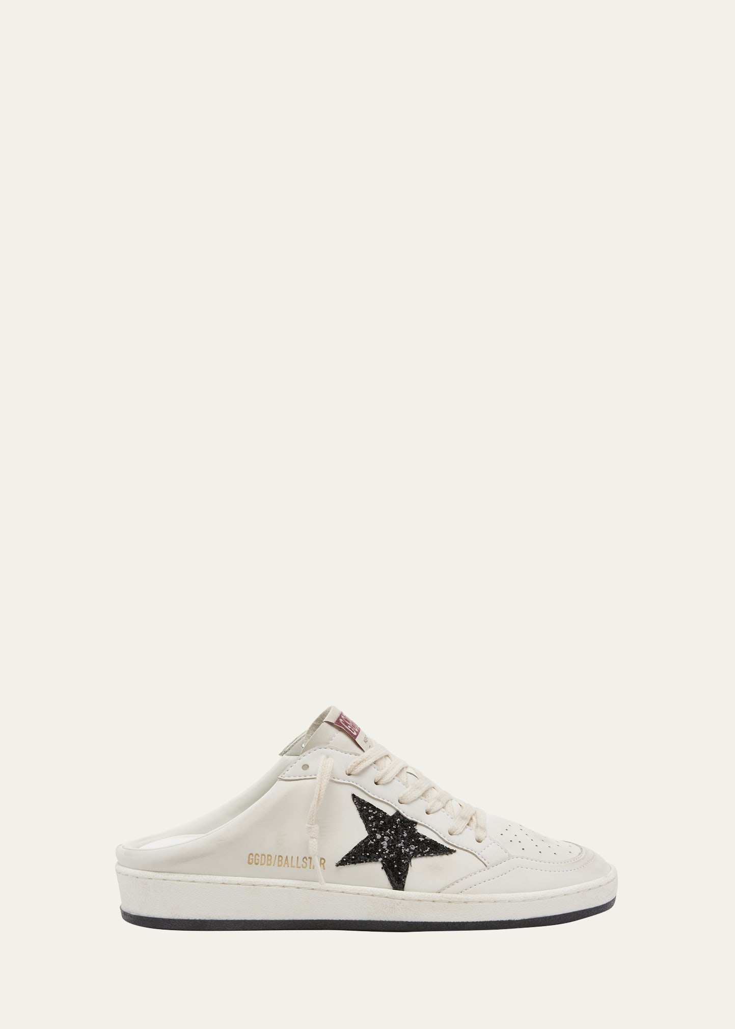 Golden Goose Ballstar 10283 Logo-print Faux-leather Low-top Slip-on Trainers In White Black