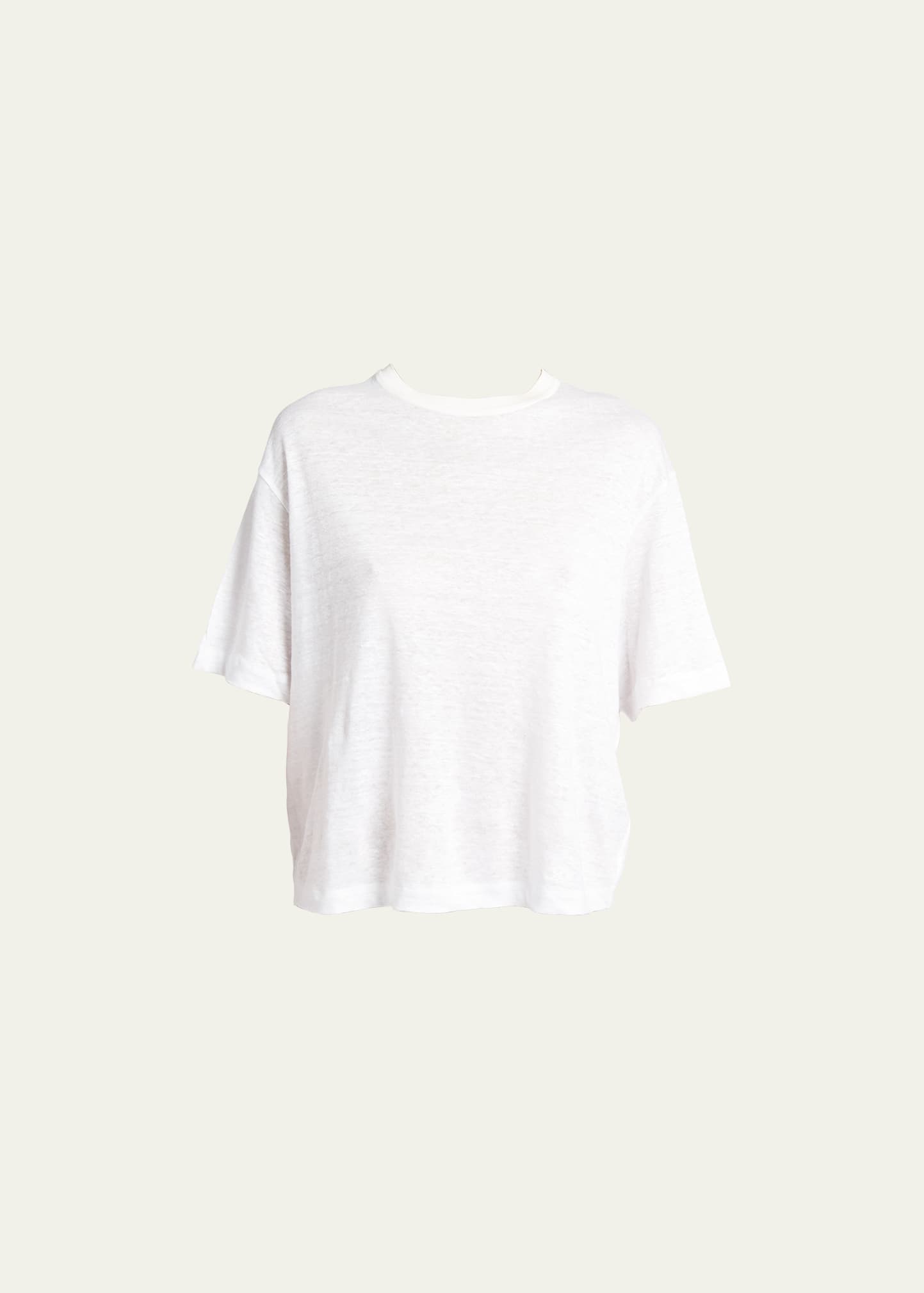 Shop Loro Piana Gargano Linen T-shirt In 1000 White