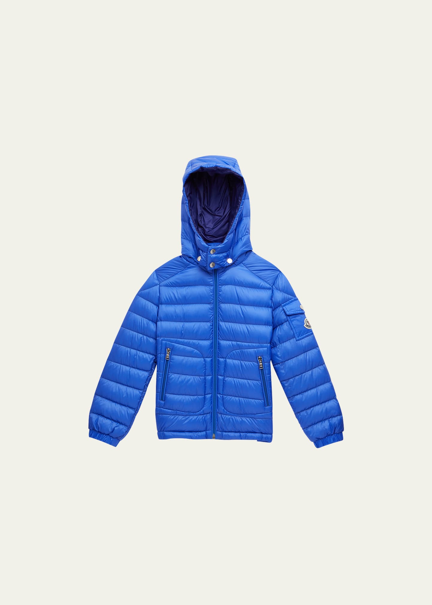 Moncler Kids' Boy's Lauros Puffer Jacket In Bright Blue