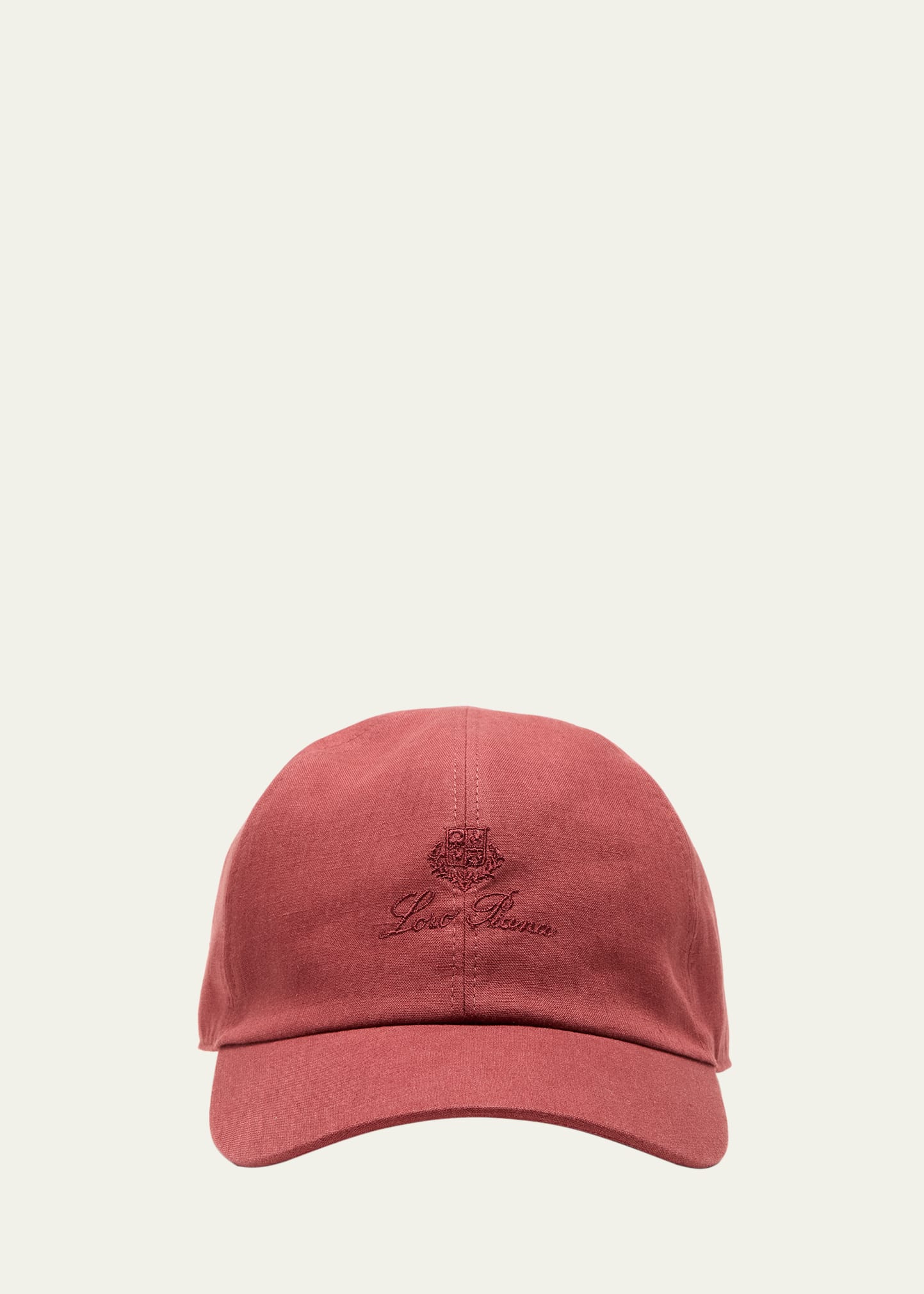 Loro Piana Men's Linen 6-panel Baseball Hat In Red