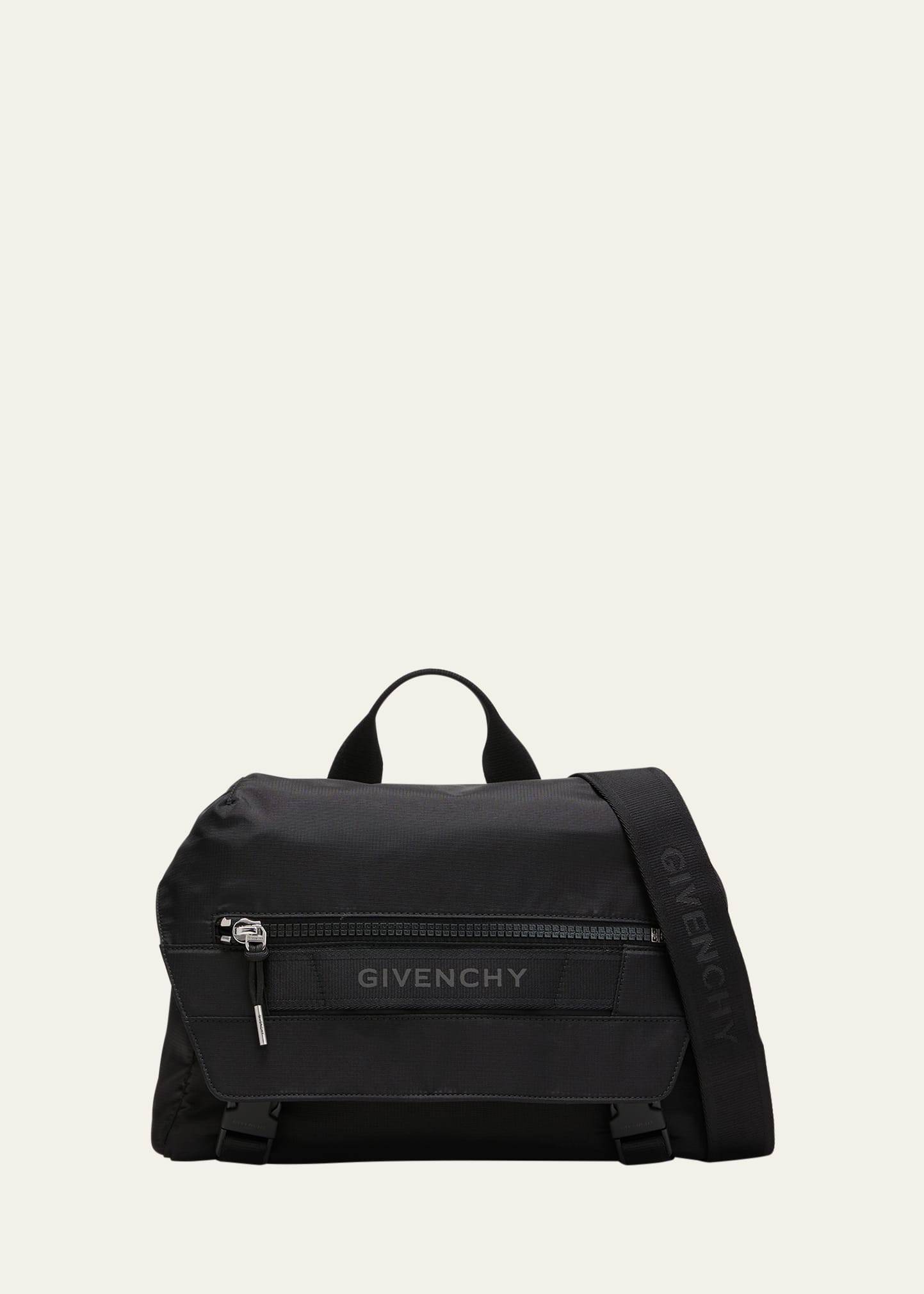 Givenchy G-trek Nylon Messenger Bag In Black