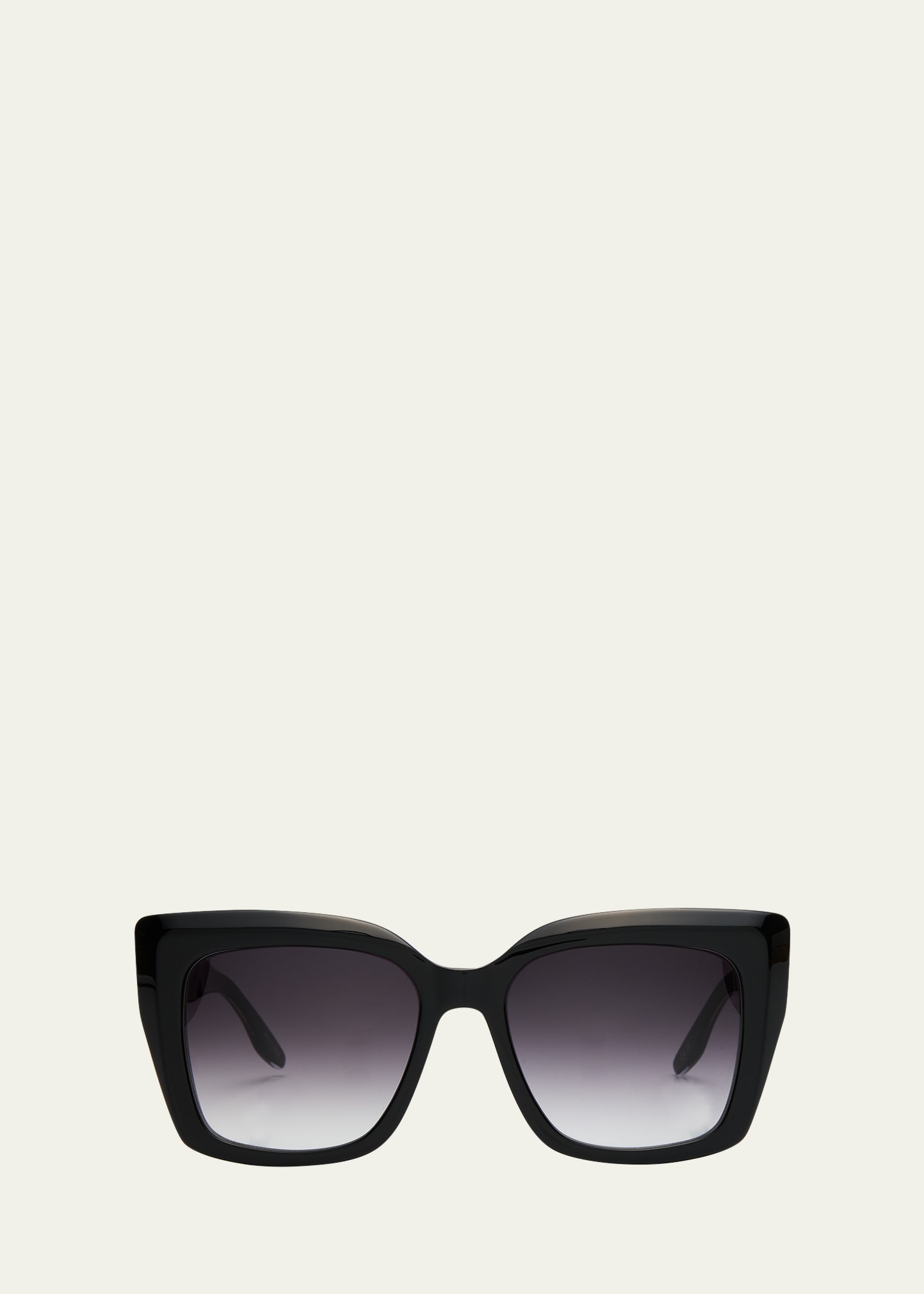 Barton Perreira Devine Square Acetate & Titanium Sunglasses In Devine Black Crys