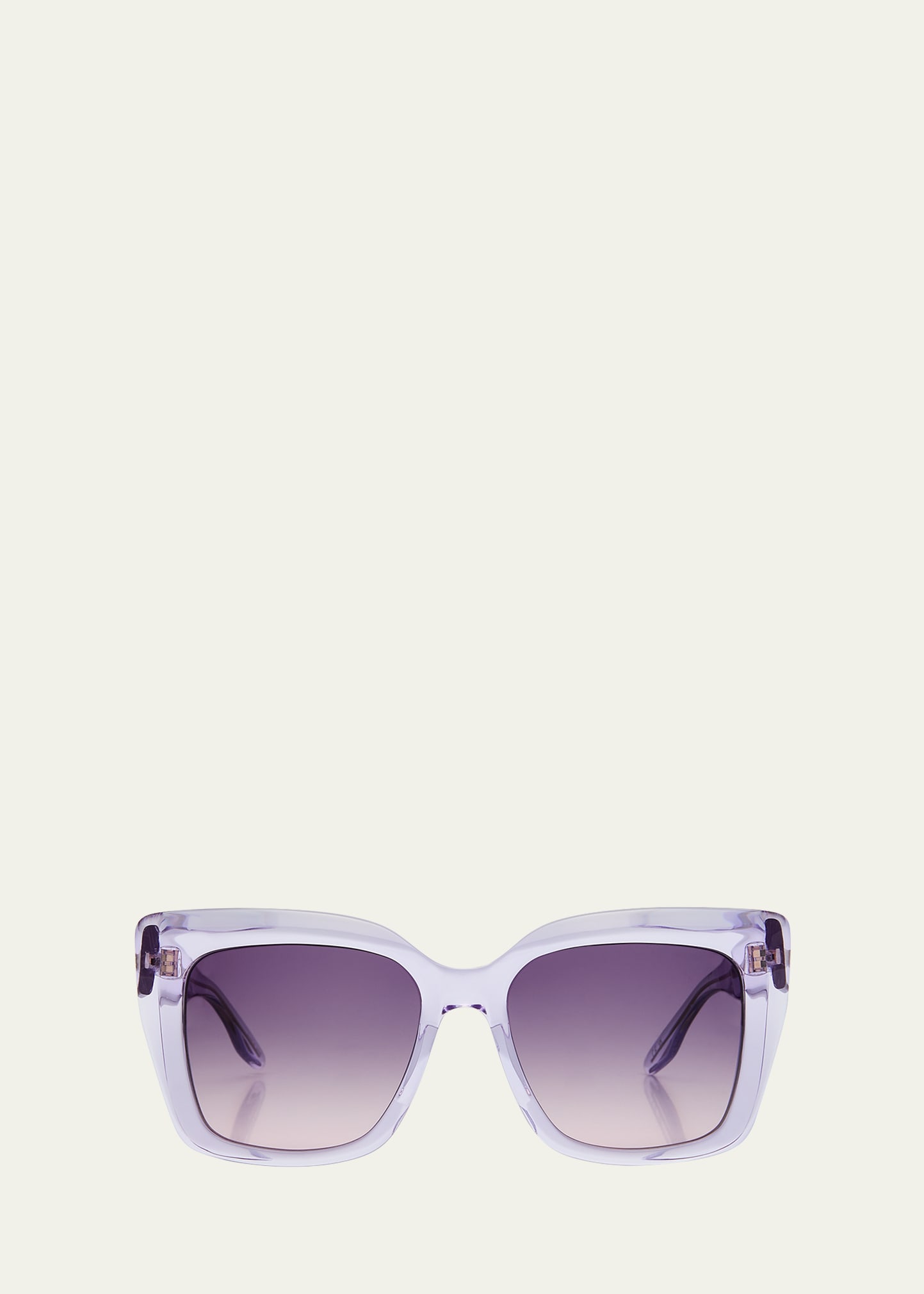 Shop Barton Perreira Devine Square Acetate & Titanium Sunglasses In Devine Sheer Lila