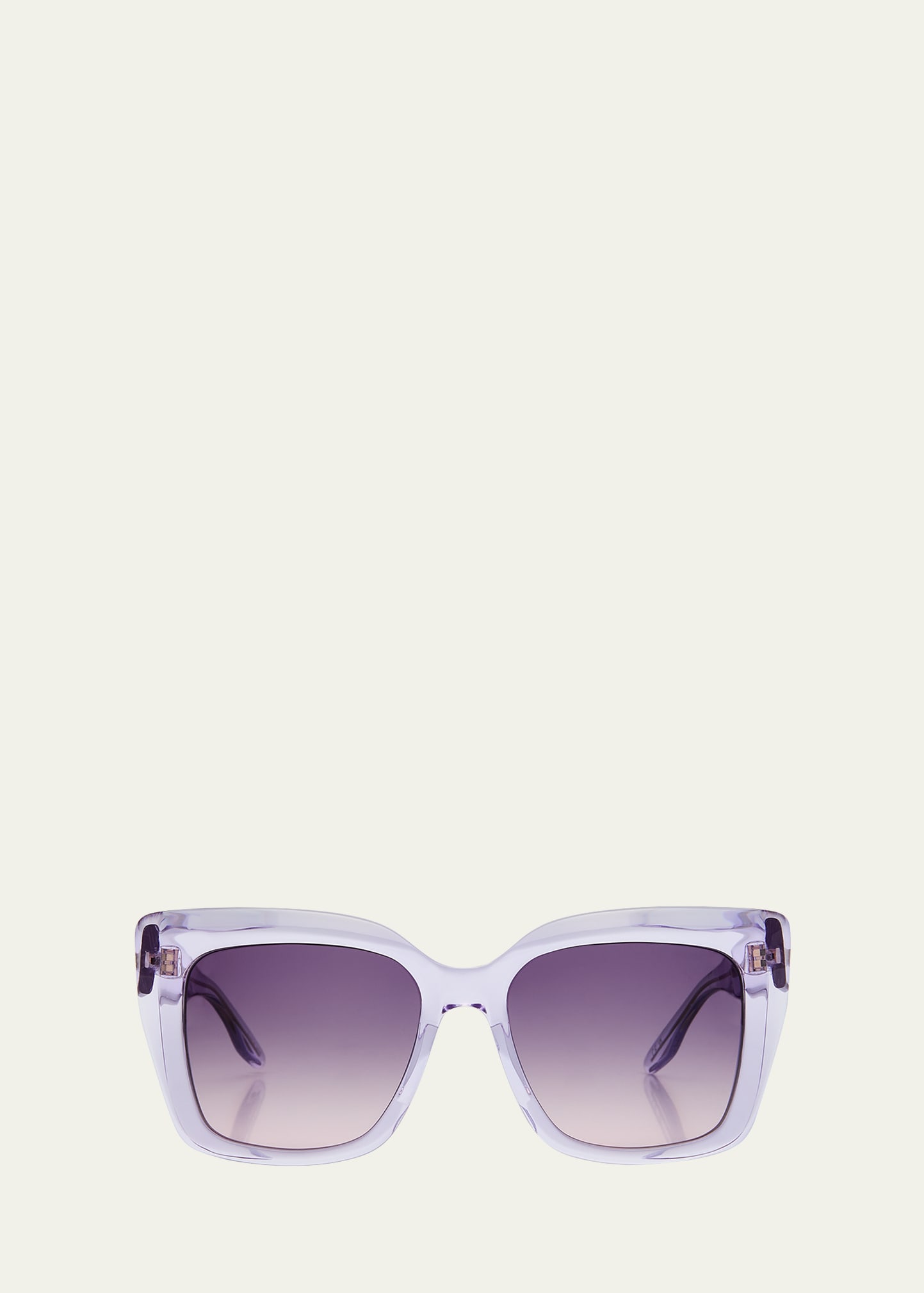 Barton Perreira Devine Square Acetate & Titanium Sunglasses In Devine Sheer Lila