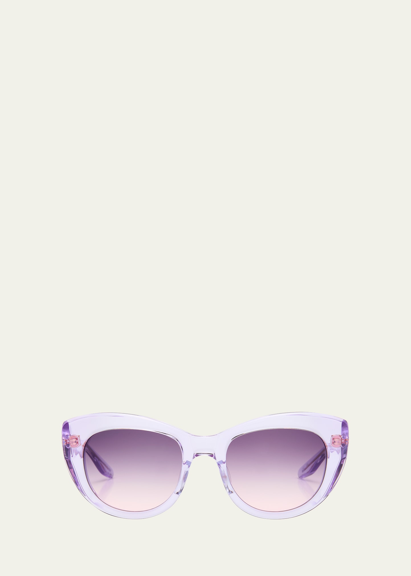 Coquette Semi-Transparent Acetate Cat-Eye Sunglasses