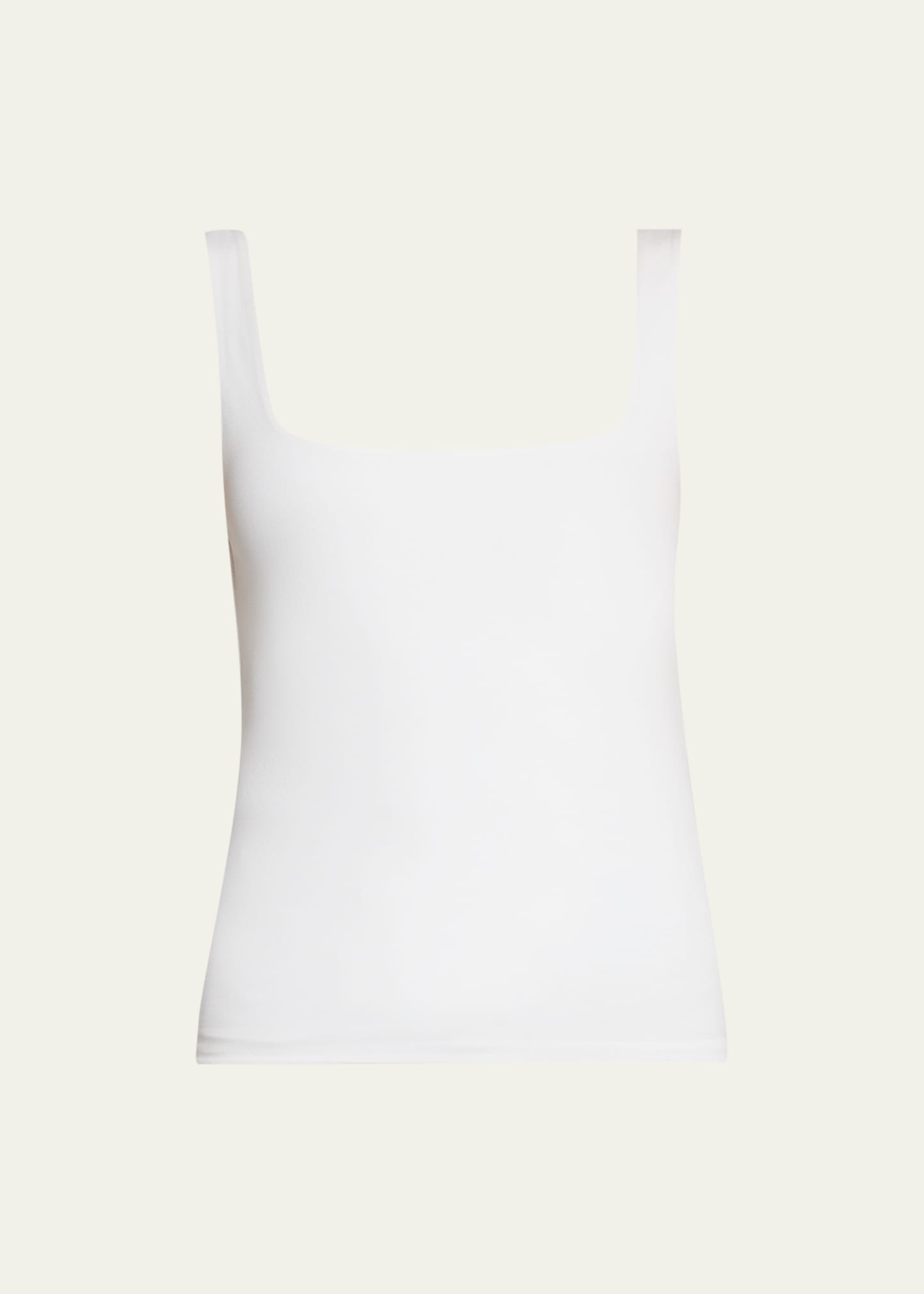 Ribbed Square-Neck Tank Top