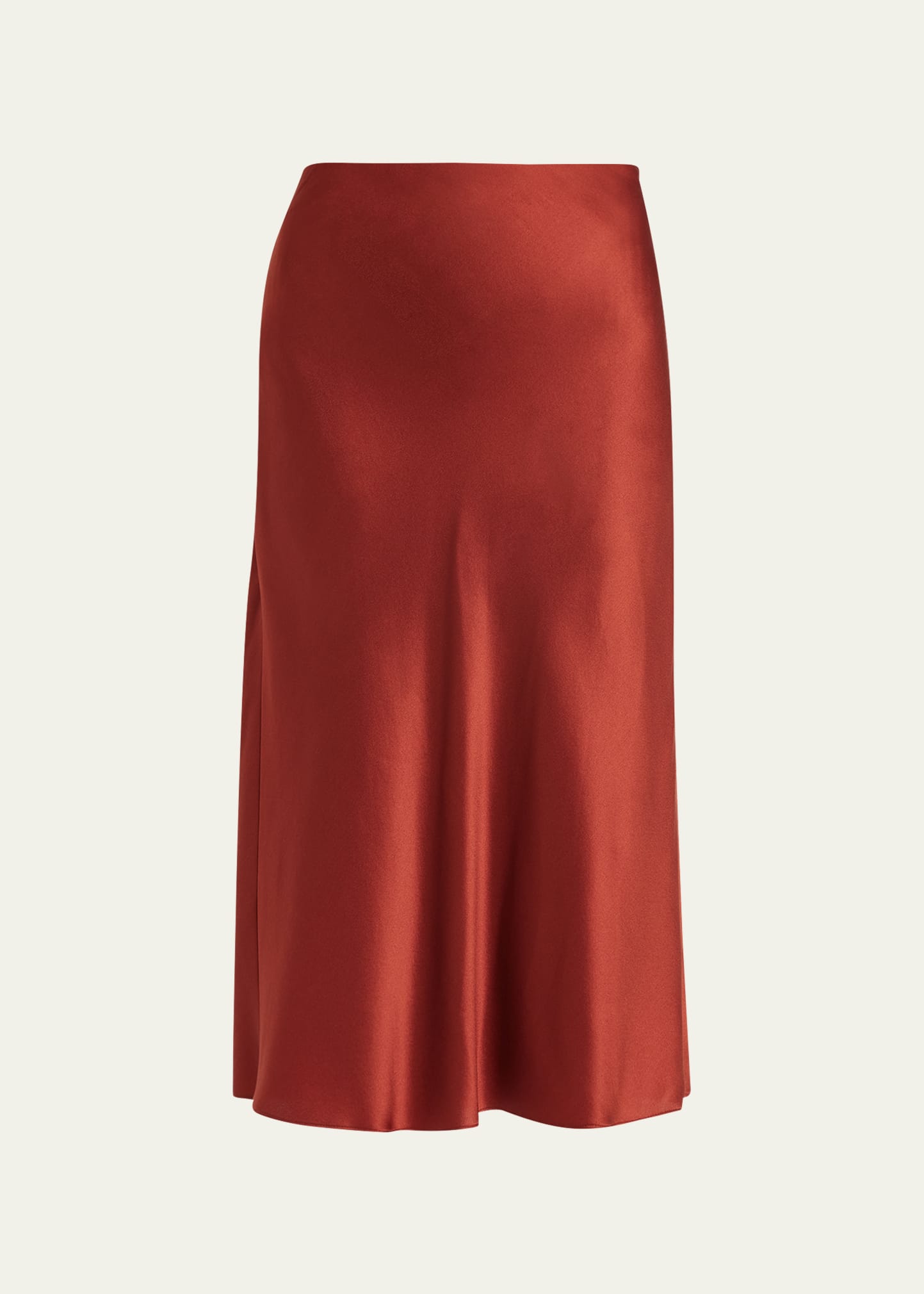 Midi Satin Slip Skirt