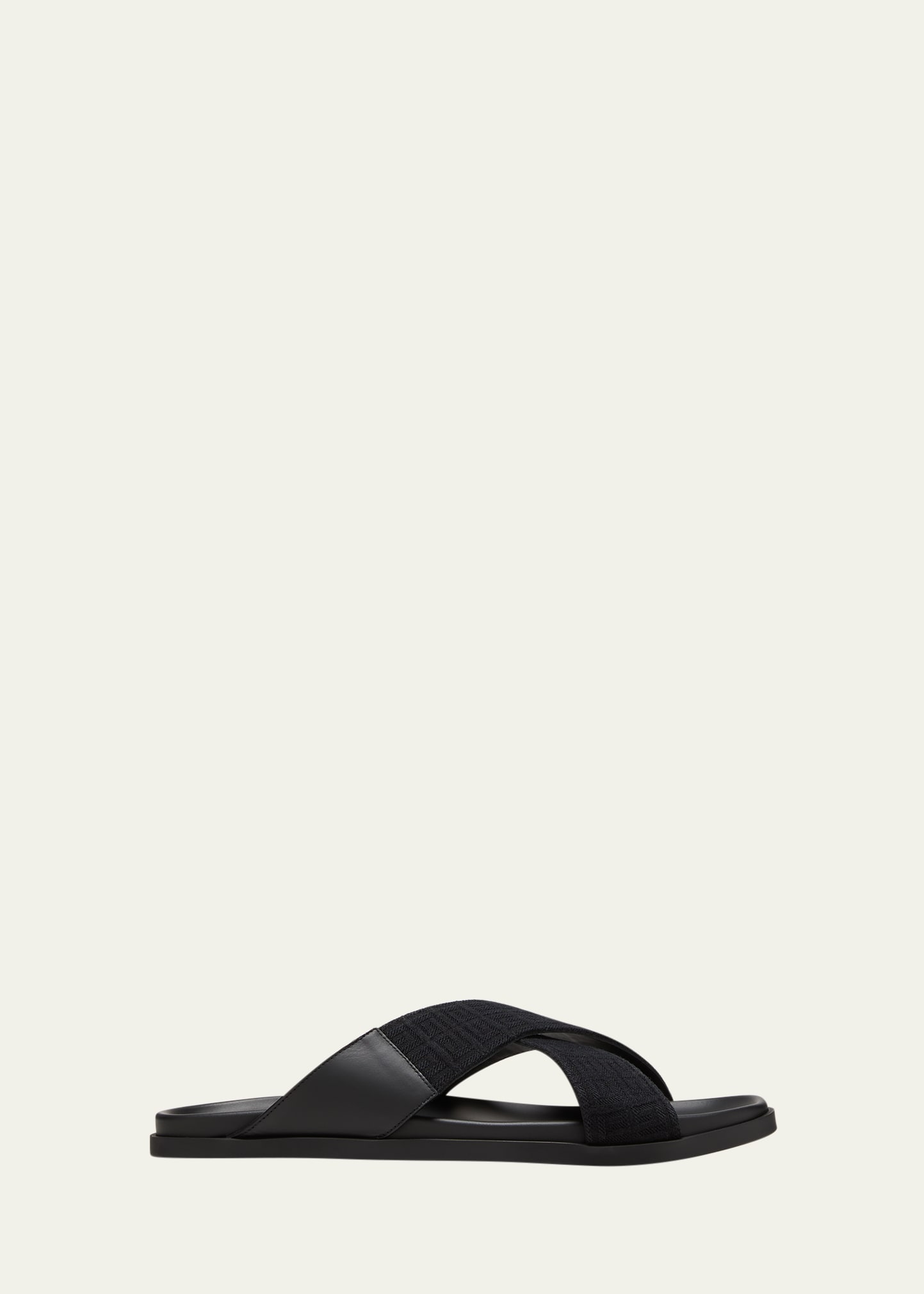 Shop Givenchy Men's G Plage Crisscross Slide Sandals In Black
