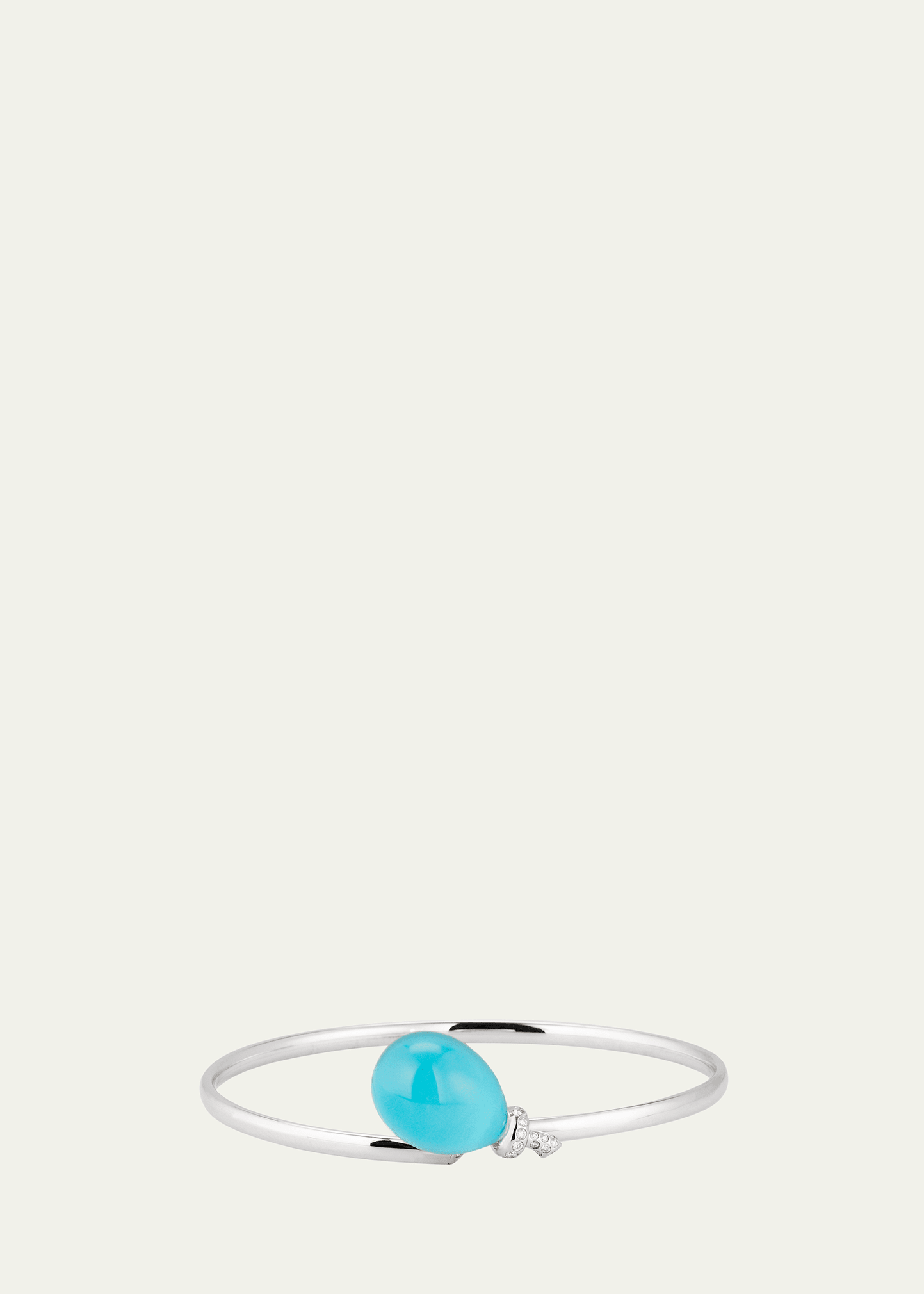 Palloncini Turquoise Cuff Bracelet in 18K White Gold