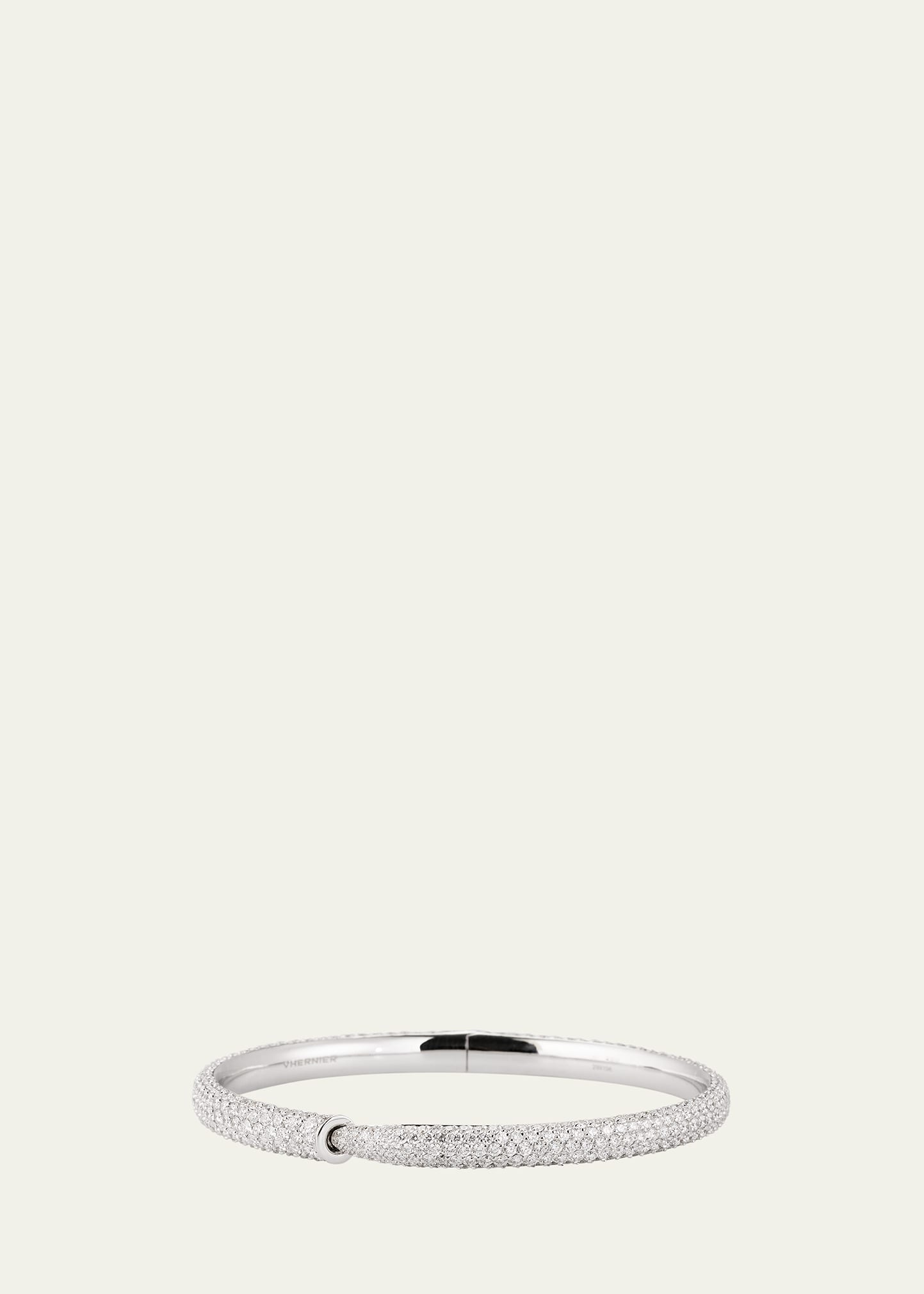 Vhernier Calla 18k White Gold One Bracelet With Diamond Pave