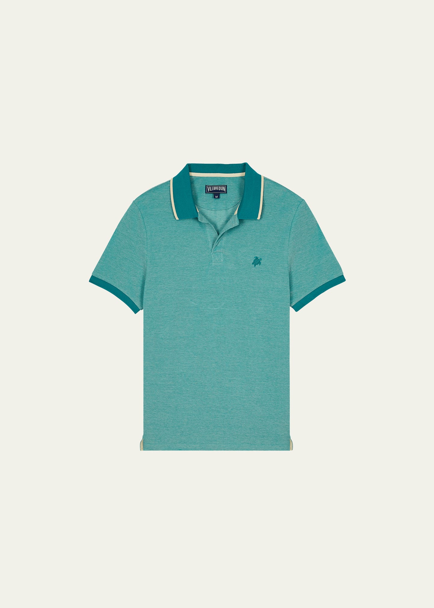 Vilebrequin Men's Pique Changeant Polo Shirt In Green