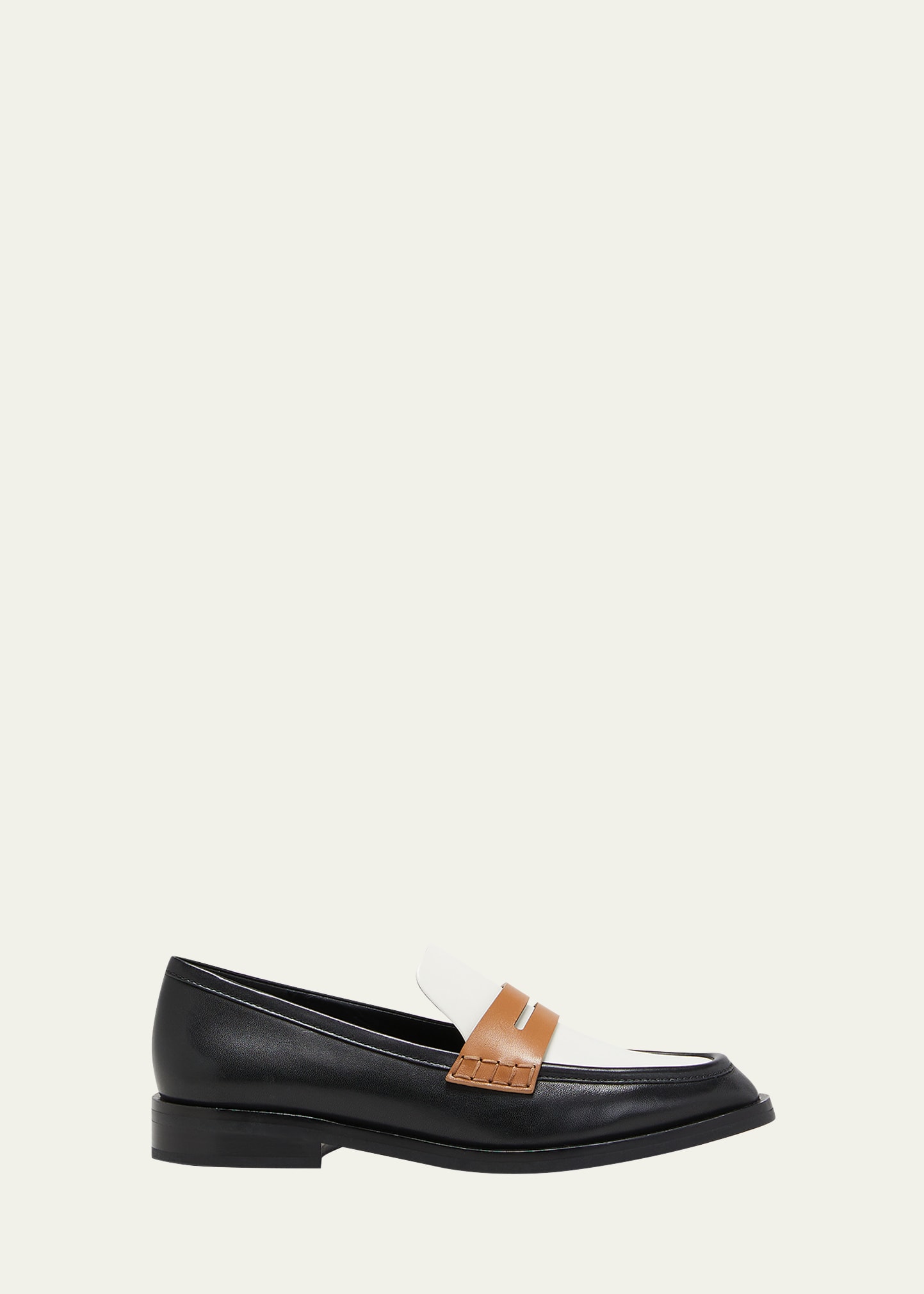 Shop 3.1 Phillip Lim / フィリップ リム Alexa Colorblock Leather Penny Loafers In Blk Multi