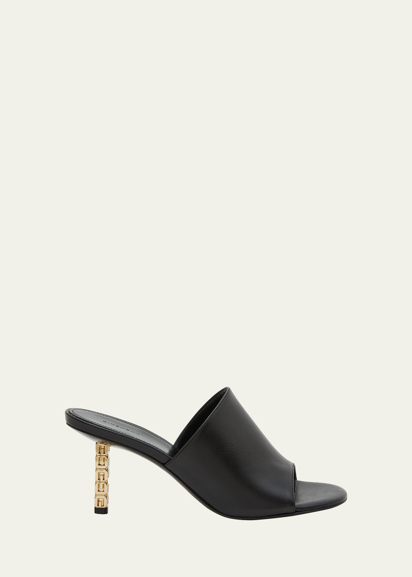 G Cube Leather Mule Sandals