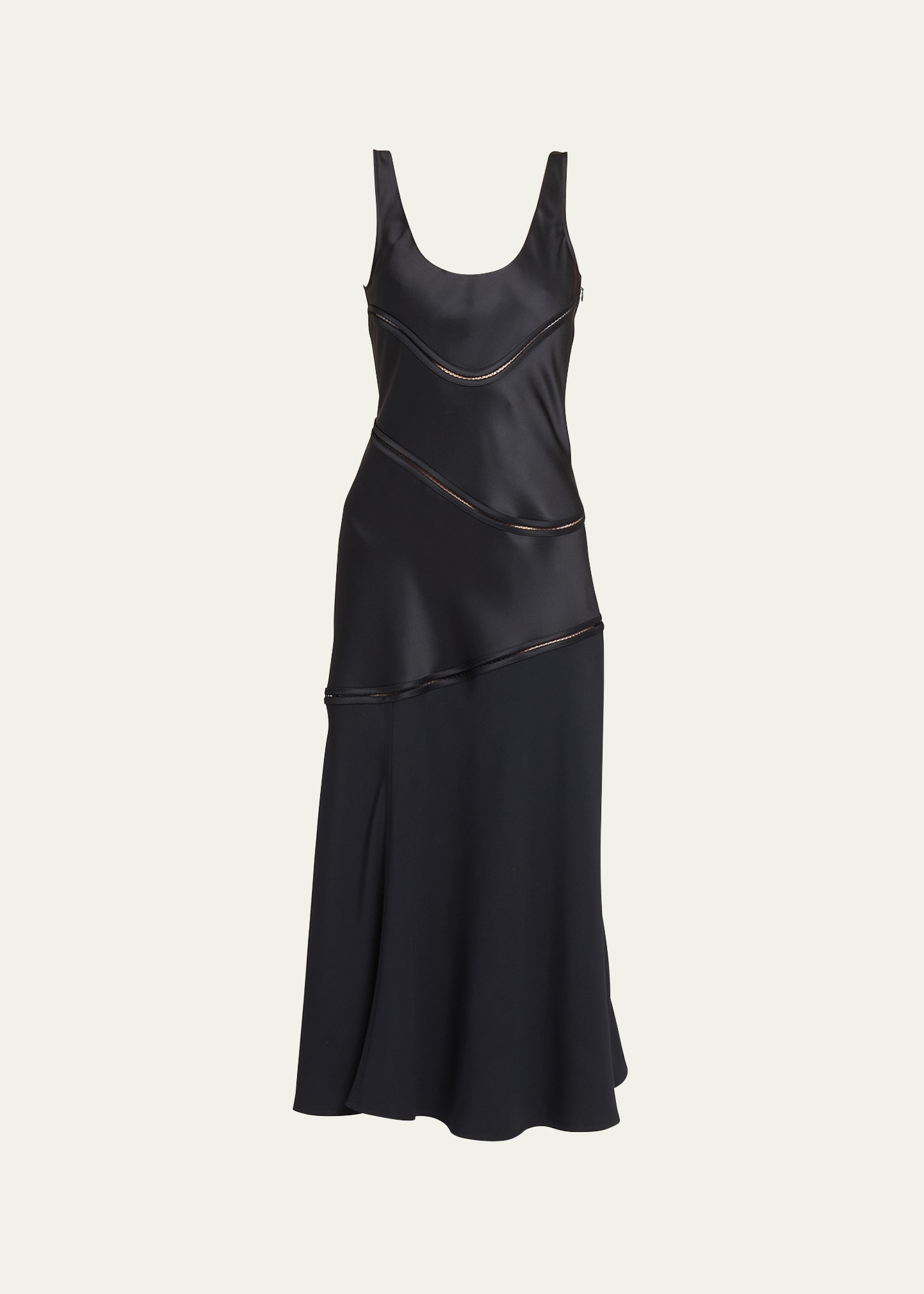 Shop Jil Sander Bias-cut Slip Dress In Black