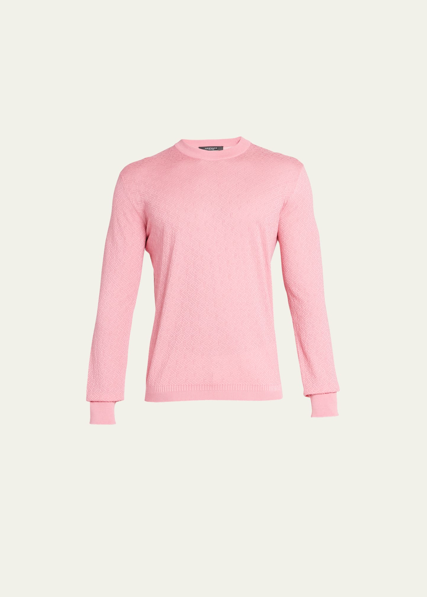 Versace La Greca jacquard crew neck sweater