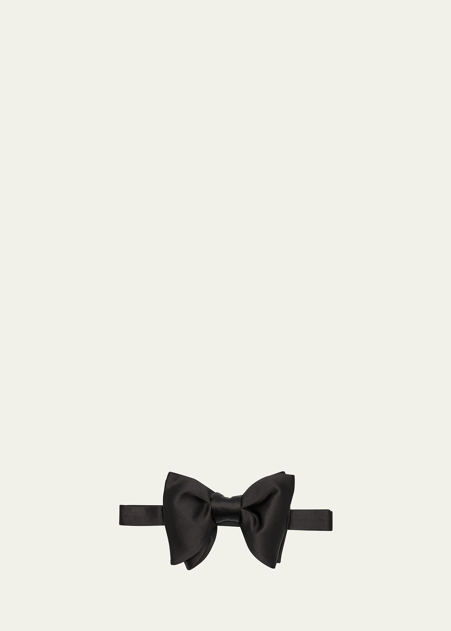 Tom Ford Men's Large Silk Bow Tie In Black