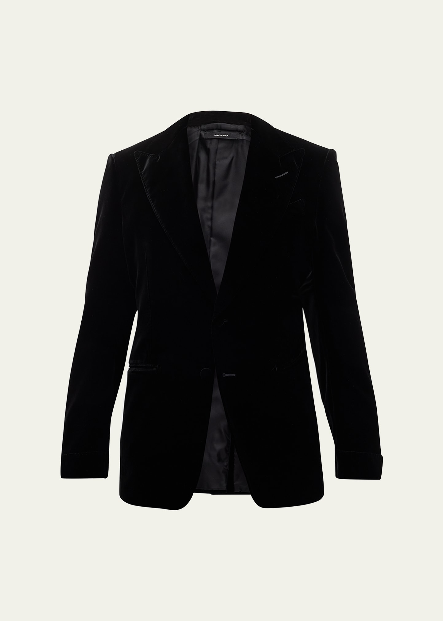 TOM FORD MEN'S WOOL-SILK VELVET COCKTAIL JACKET 