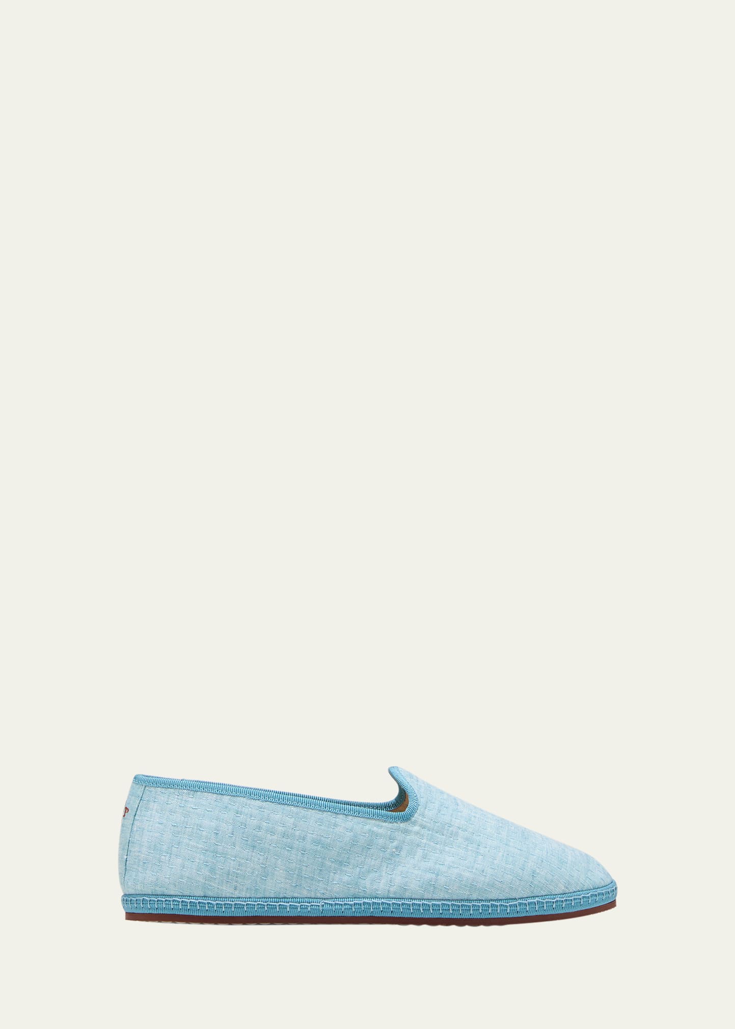 Loro Piana Laguna Linen Slip-on Loafers In B3ip Iceland Natu