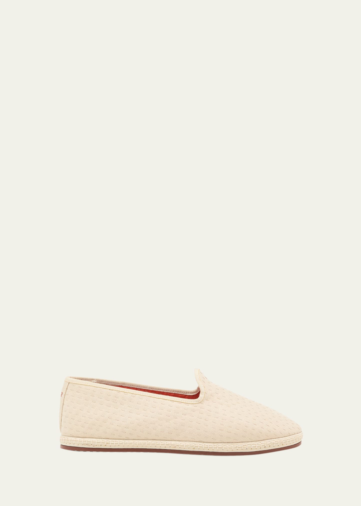 Loro Piana Laguna Linen Slip-on Loafers In Natural Ropered F