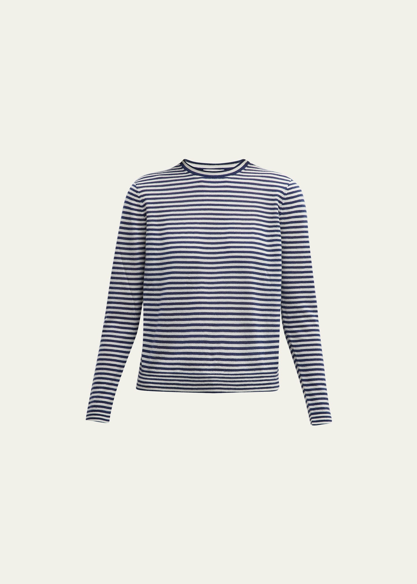 Cashmere Crewneck Striped Sweater