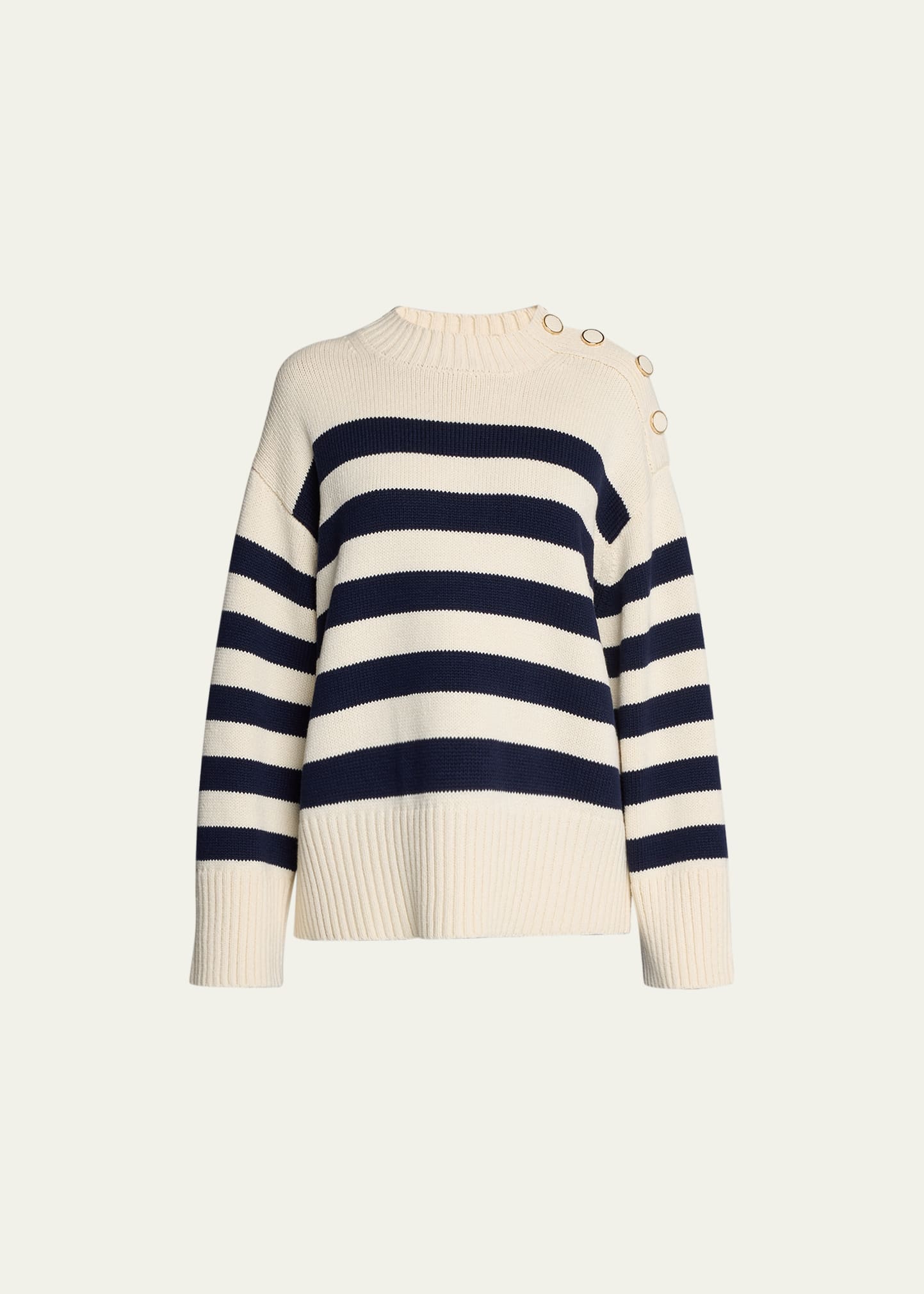 Oversized Nautical Striped Sweater