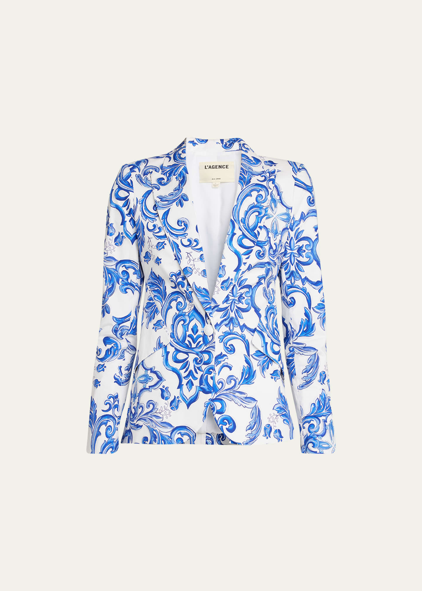 L'agence Chamberlain Single-breasted Blazer In Wht M Medi