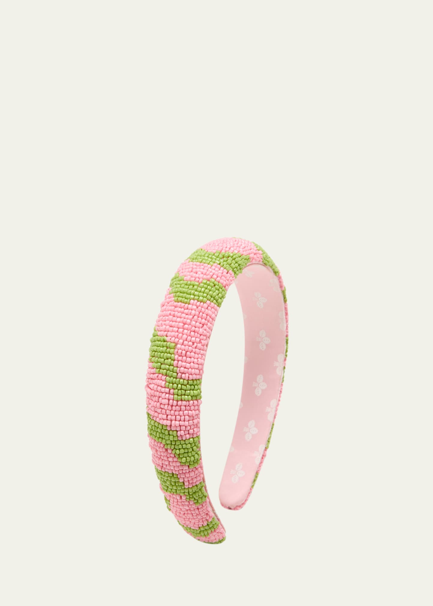 L Erickson Adeline Beaded Headband In Greenpink
