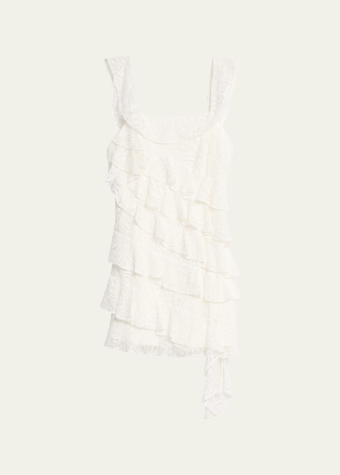 Loveshackfancy Women's Sobine Lace Ruffled Minidress In Antique White