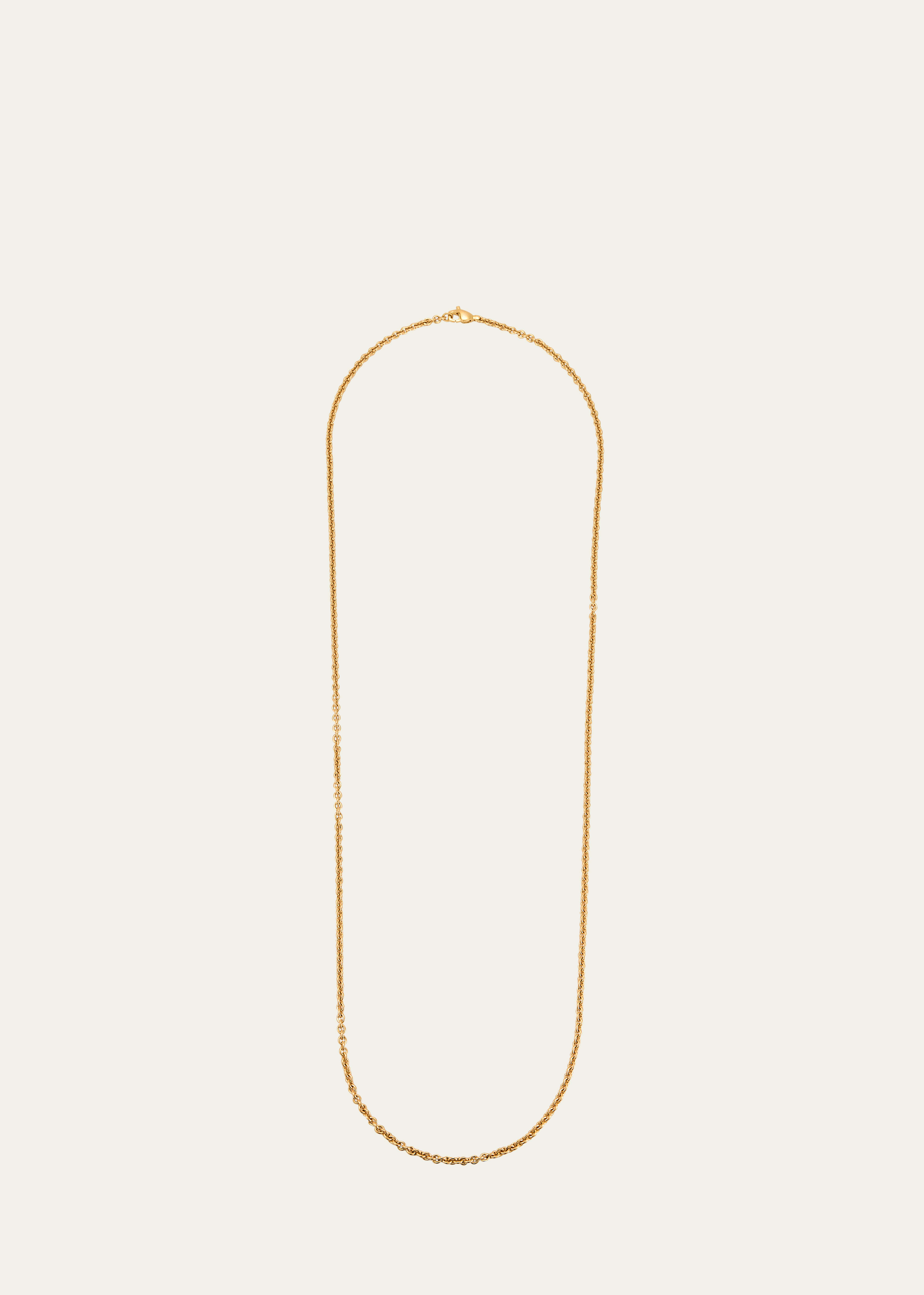18K Yellow Gold Chain Necklace with Diamond