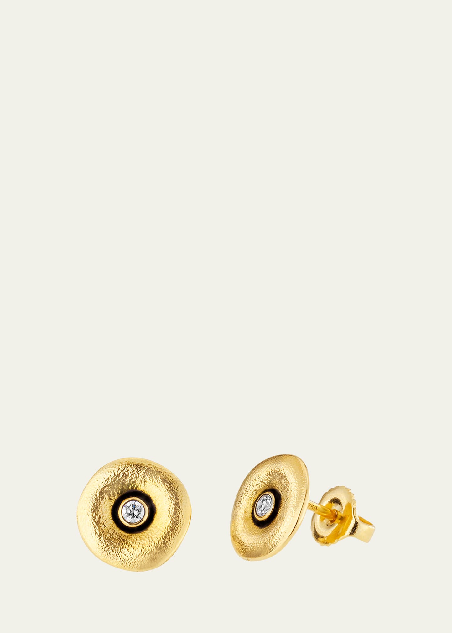 Alex Sepkus Orchard 18k Gold Diamond Stud Earrings